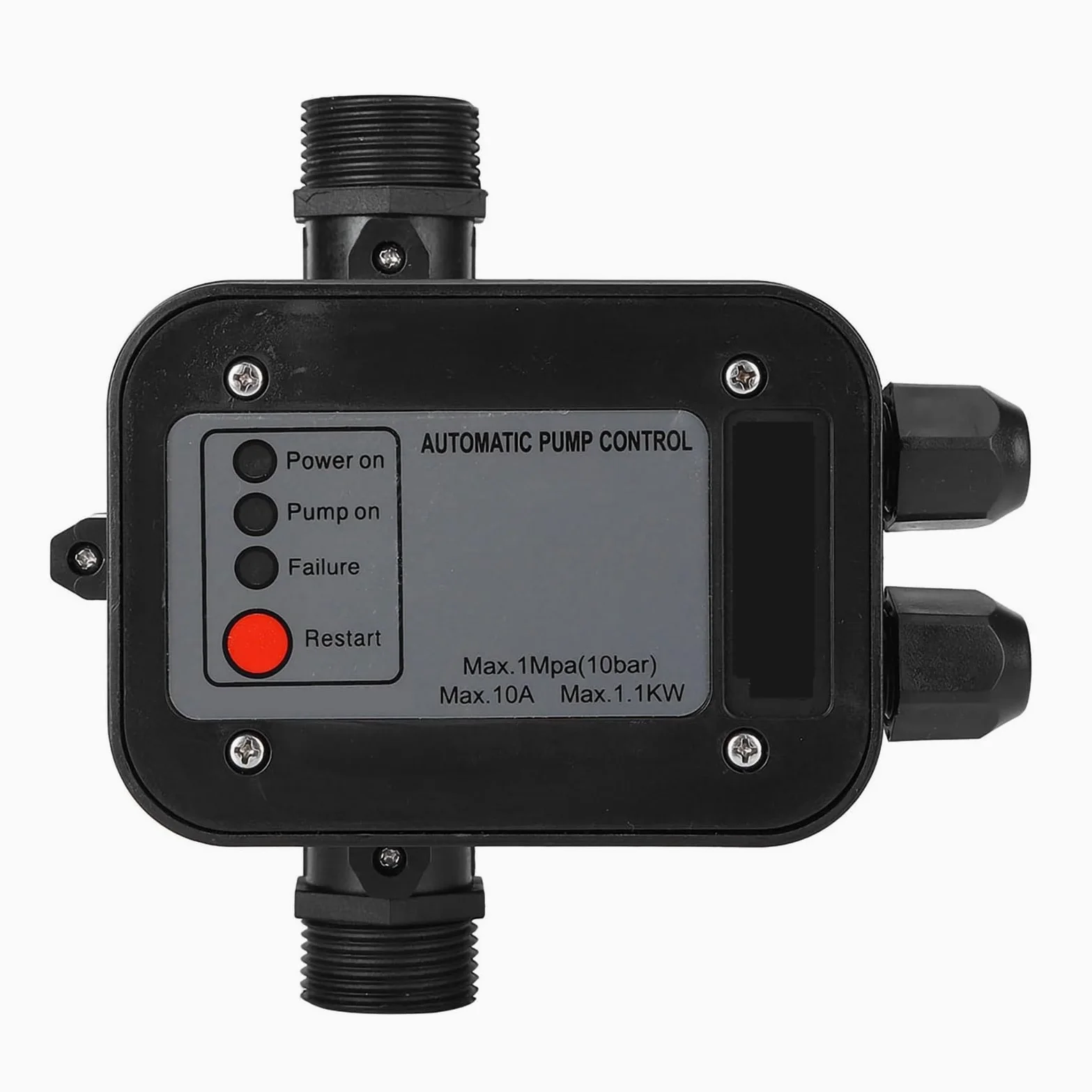 Interruptor De Presión Autocebante Negro Controlador Automático Bomba Electrónico Respuesta RáPida