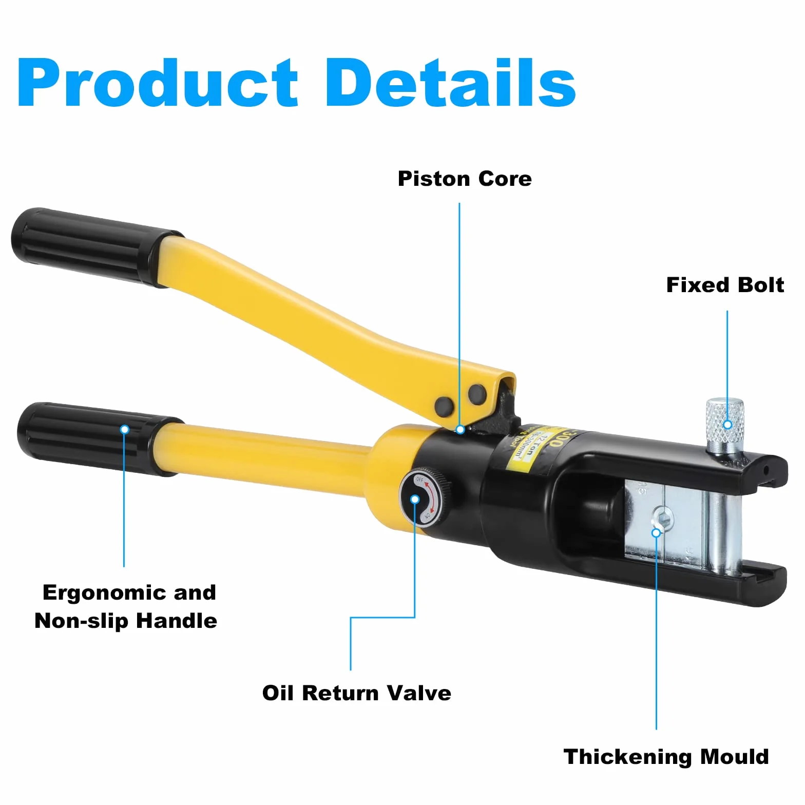 HSEAMALL Crimpadora Hidráulica 16 t 13 Matrices 8-300 mm²