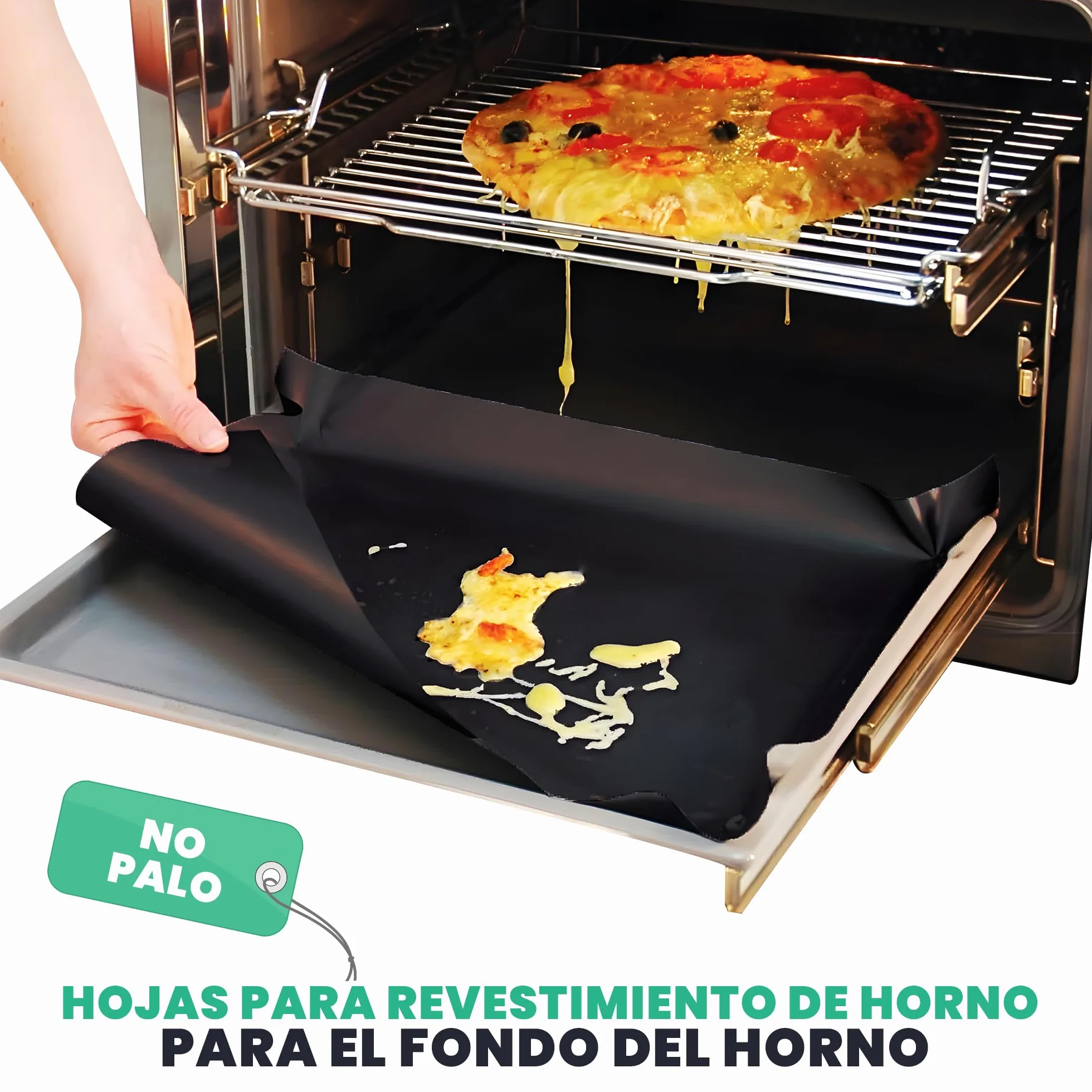 Protectores de Horno antiadherentes Reutilizables 50x40 cm Paquete de 3