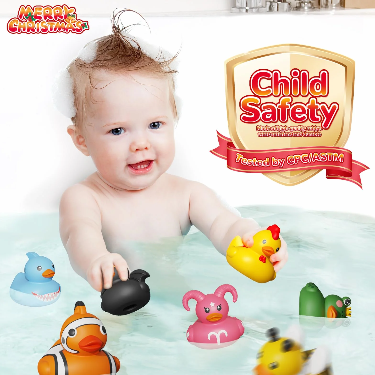 Grarain Calendario de Adviento para Niños 24 Días Juguetes de Baño Patos de Goma