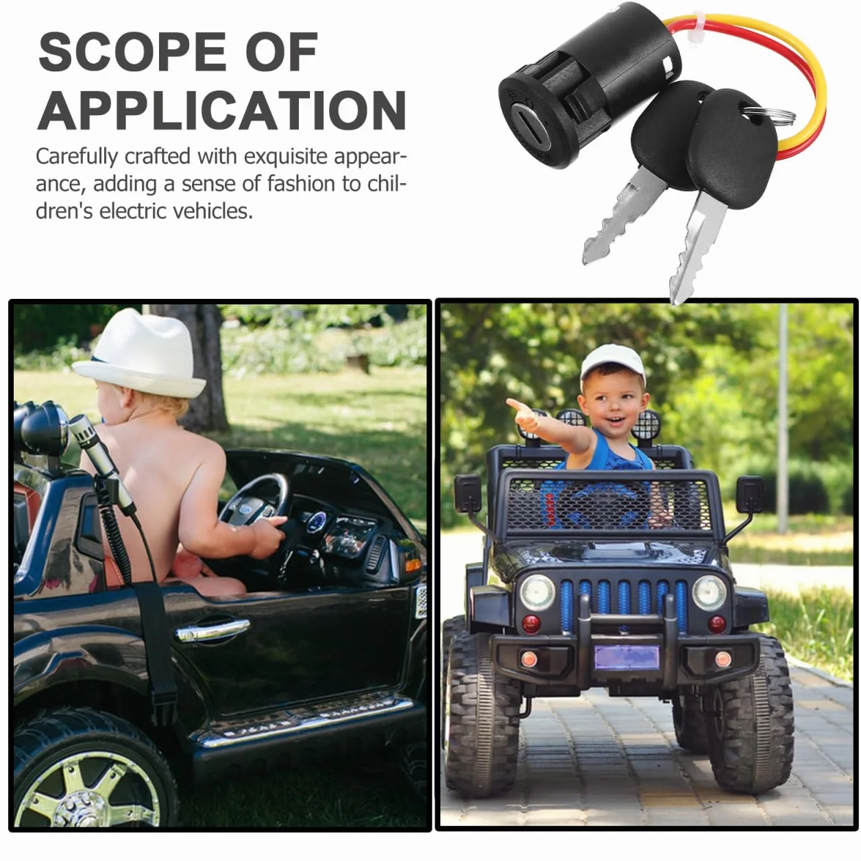 iplusmile Interruptor De Llave Para Coche Eléctrico Infantil Impermeable 7.48X1.18X1.18In