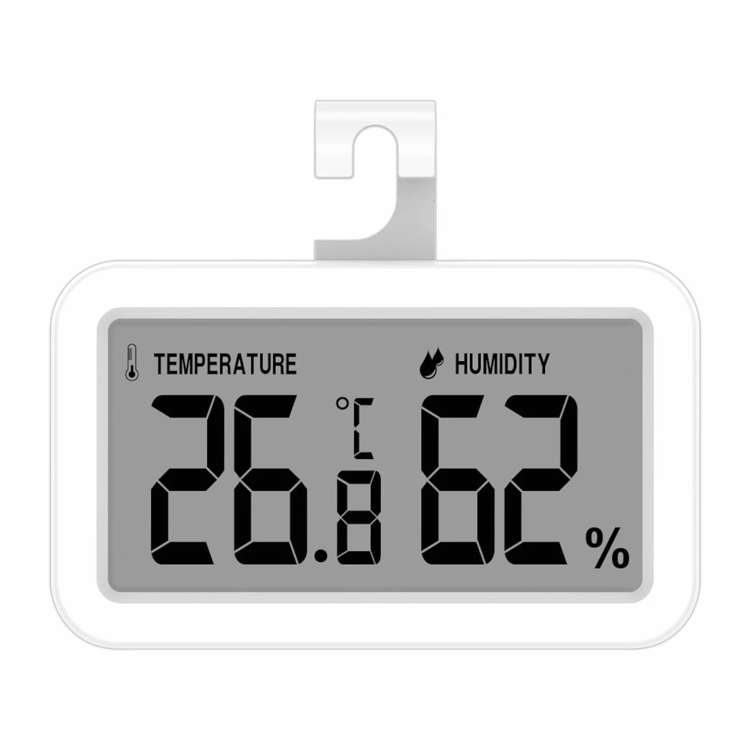 Elitech TM-2 Termómetro para frigorífico control temperatura humedad fijación magnética gancho