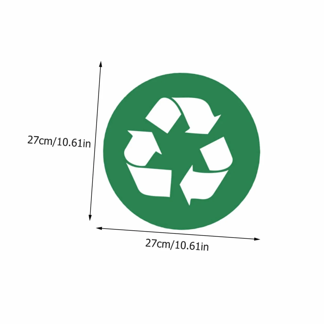 Pegatinas de Reciclaje PVC Adhesivas Pequeñas para Cubo de Basura Clasificación Residuos Hogar Oficina