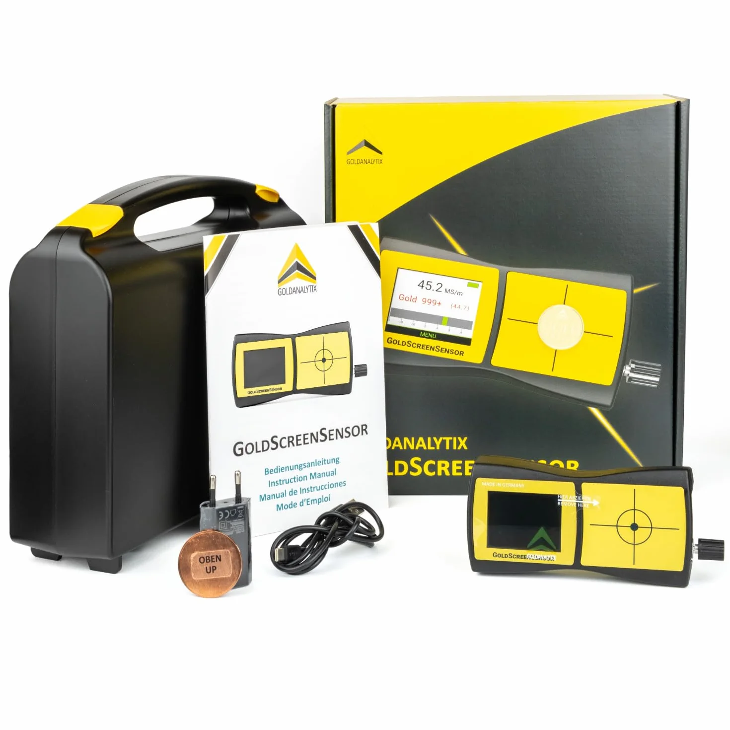 GoldScreenSensor - Comprobador para monedas & lingotes – Comprobar la autenticidad de metales preciosos