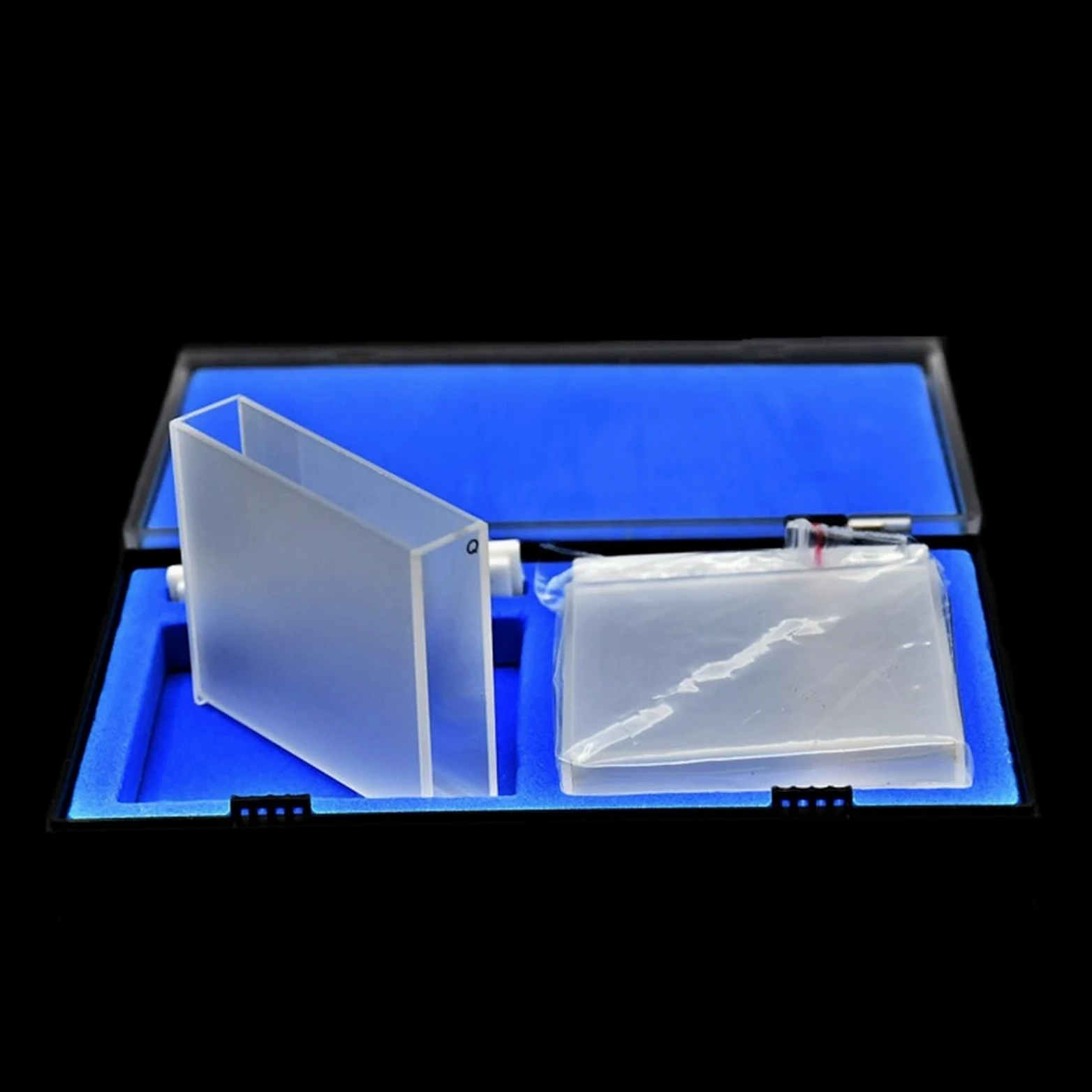 Laboratorio de óptica científica, Celdas de absorción de cuarzo de 40 mm, cubeta de cuarzo de 14 ml for espectrofotómetro, resistentes a ácidos y álcalis, paquete de 2