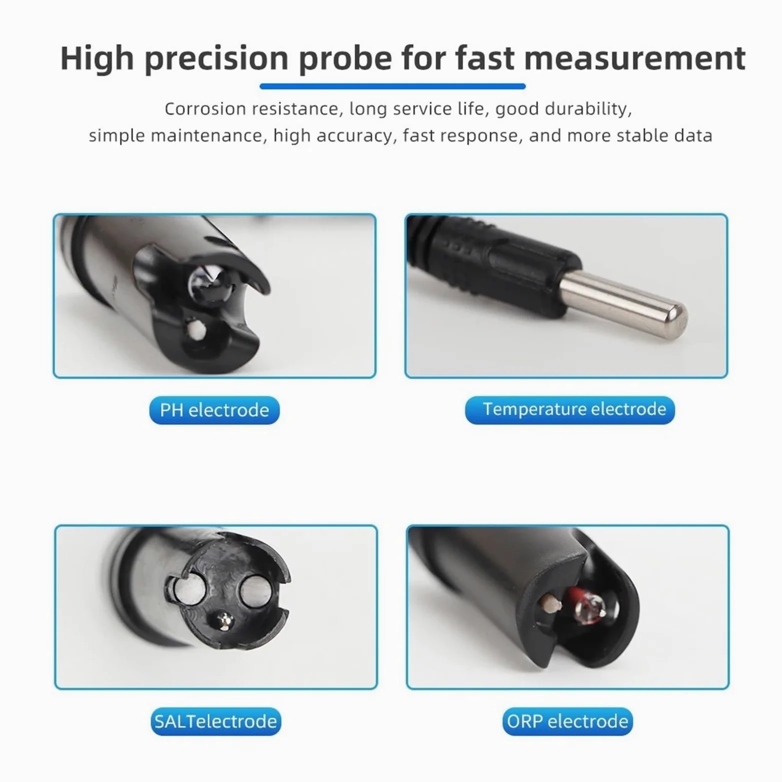 Medidor de calidad del agua multifunción 8 en 1, Monitor inteligente Digital PH EC TDS SALT SG.Temp ORP CF Tester,Extensamente probado
