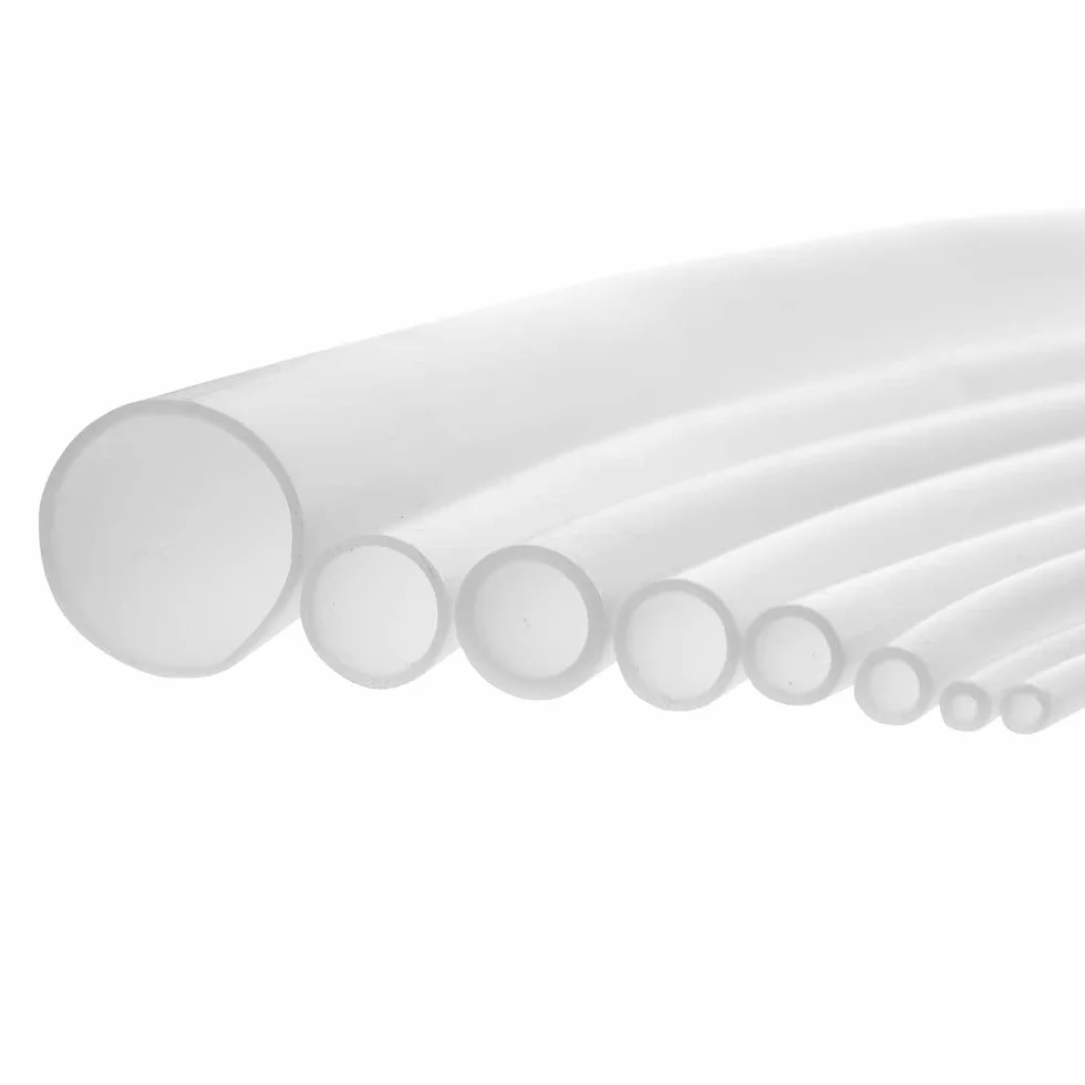 Tubo de teflón PTFE (tubo de PTFE de 12 mm x 15 mm) 5 metros - Tubo de PTFE de granulado de PTFE puro - Adecuado para -70 °C a 260 °C - Resistente a productos químicos - Muy bajo coeficiente de