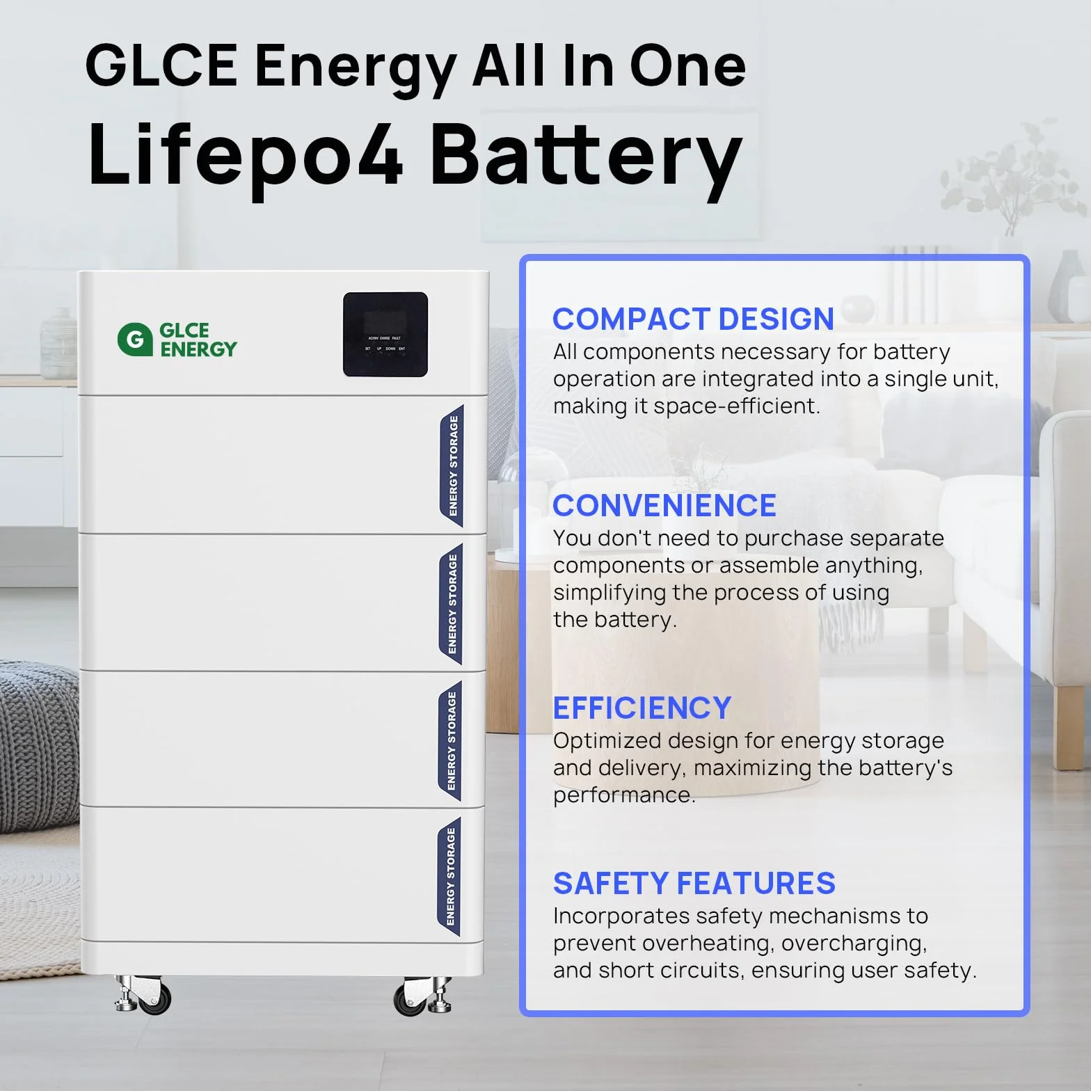 51.2 V 200 Ah Batería apilable LiFePO4 con inversor de 5 kW, estación de energía 10.24 kWh, batería de litio para sistema de almacenamiento solar/RV/sistema de almacenamiento de energía