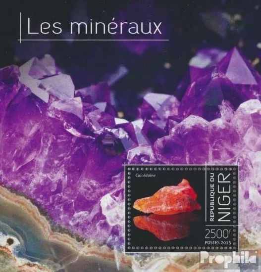 Prophila Collection Níger Bloque 246 MNH 2013 minerales Sellos
