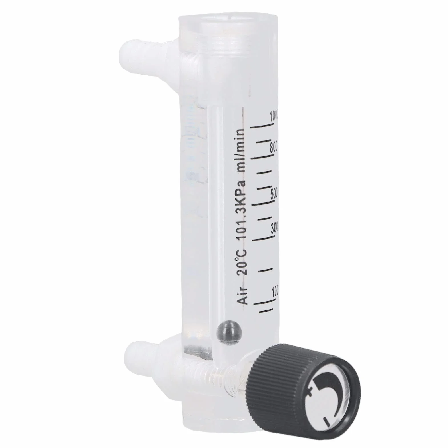 Medidor de Flujo Gas Aire Oxígeno 10-1000 Ml/Min Preciso Laboratorio Industrial Panel Ajustable Conector