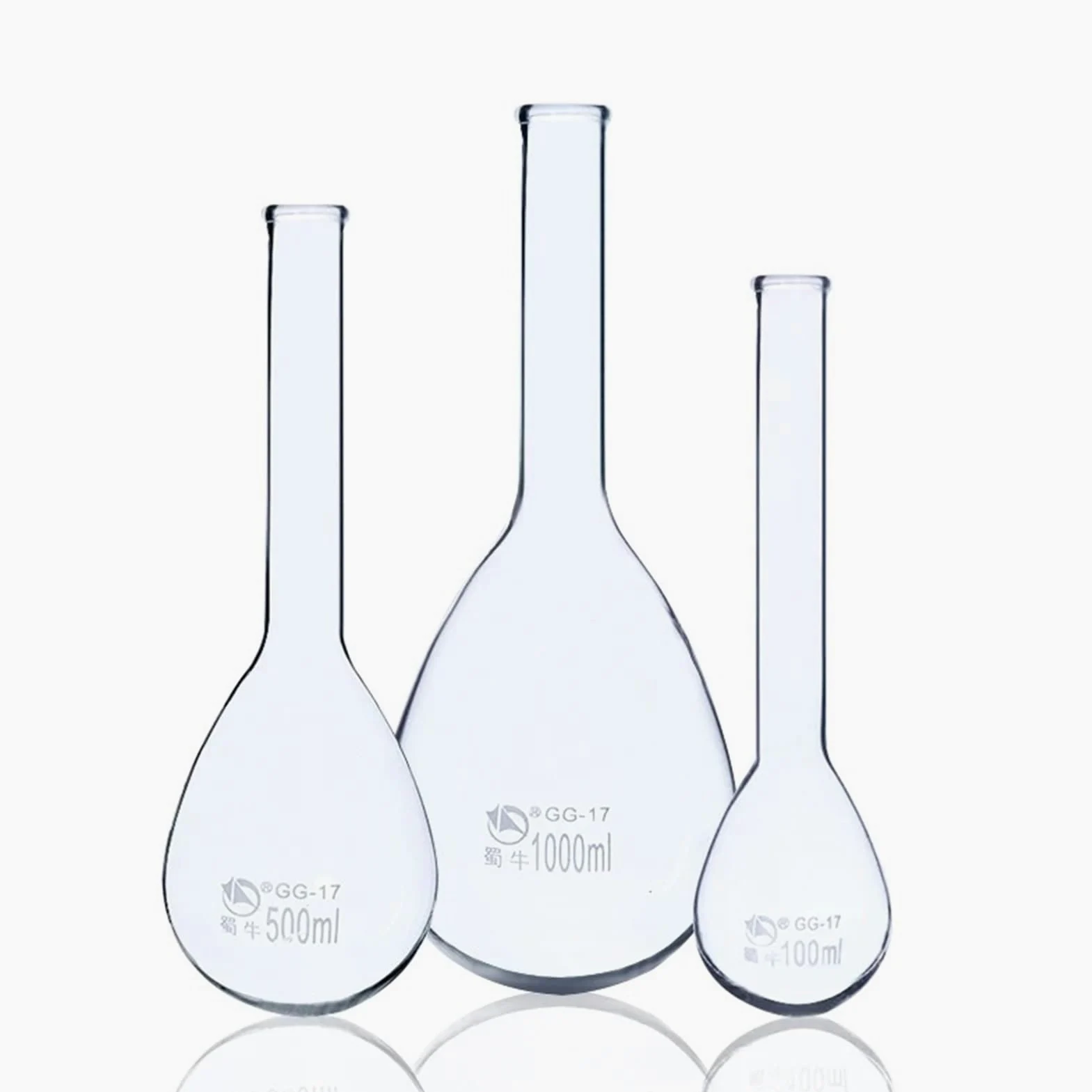 Juego de matraces de vidrio, Matraz de nitrógeno Kjeldahl Botella de nitrógeno de cuello largo Vidrio de borosilicato Equipo de laboratorio(500ml)