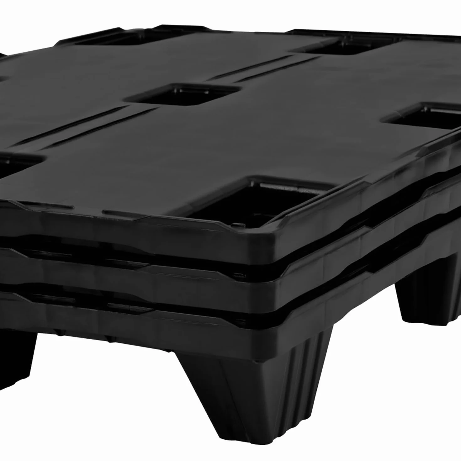 IMJ-Global - Palet de Plastico HDPE, Palets de Plastico 120x80cm con 9 Pies de Base, con Certificación para Uso Alimentario y una Capacidad de Carga Máxima de 2500 kg (10 Palets)