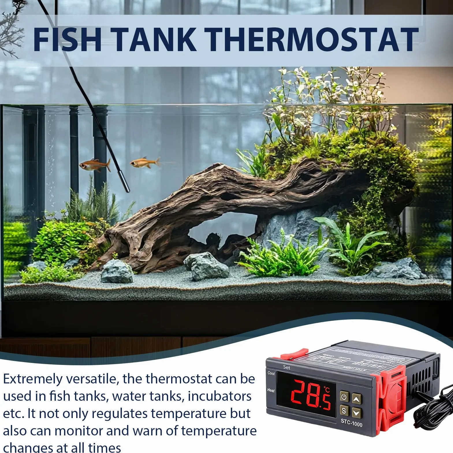 Controlador Temperatura STC-1000 110V-220V 10A Termostato Digital Pantalla LED