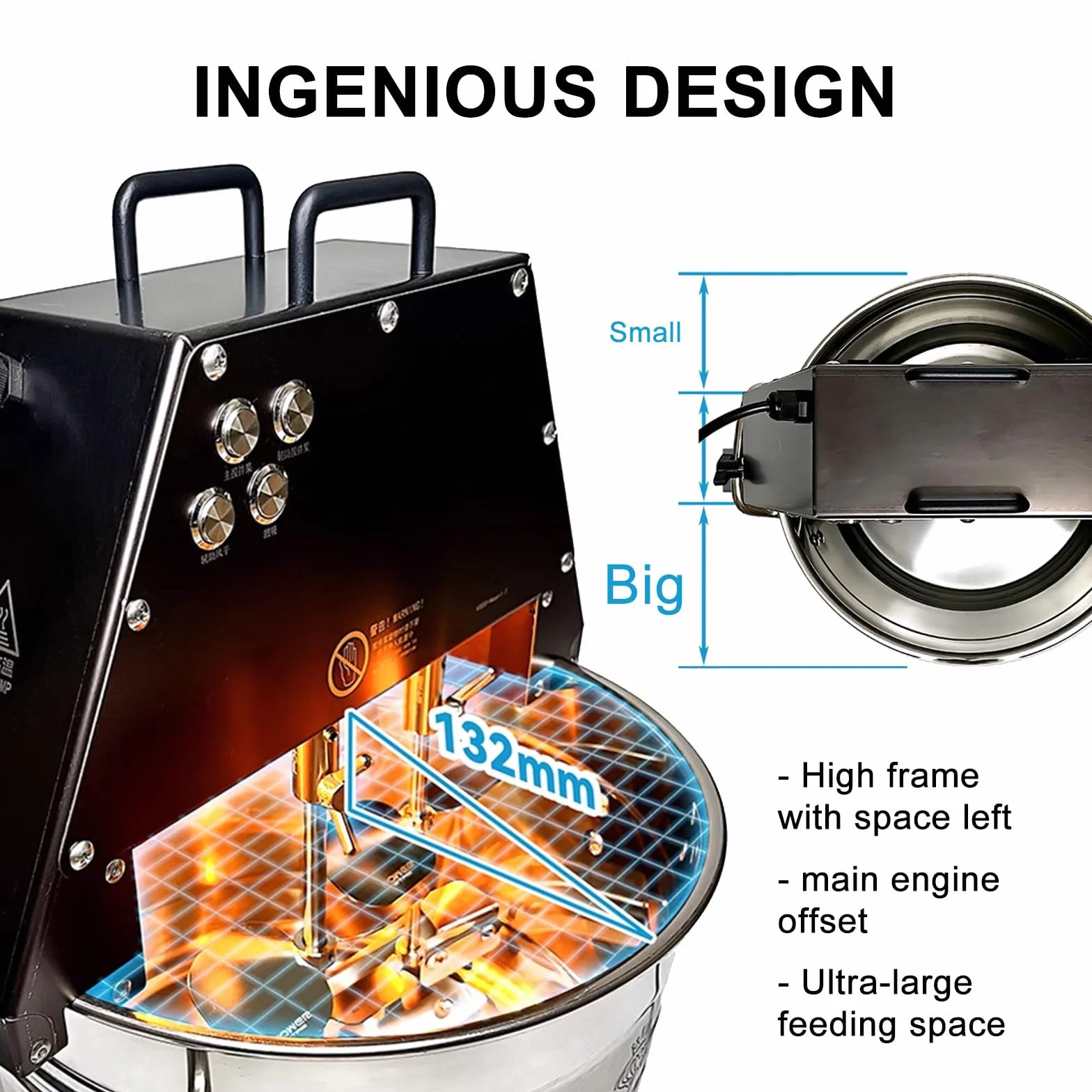 Olla Mezcladora Comercial para Alimentos De 10 L, Batidora EléCtrica, Batidora De Acero Inoxidable, con Soplador De Turbina Y Doble Cuchilla Mezcladora, para Helado, Mermelada,220V
