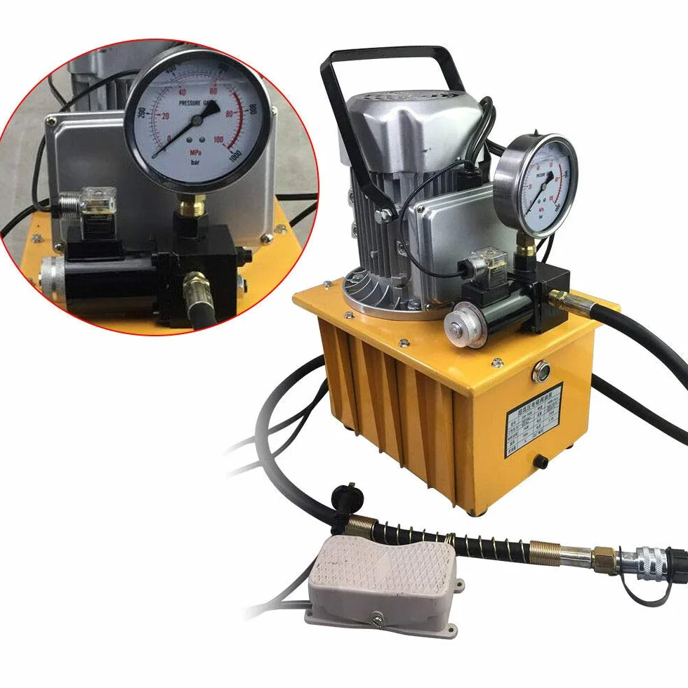 MINUS ONE Bomba hidráulica eléctrica, 700 bar, con válvula de pedal, eléctrica, Driven Hydraulic Pump con válvula manual, 1400r/min, 750W/7L