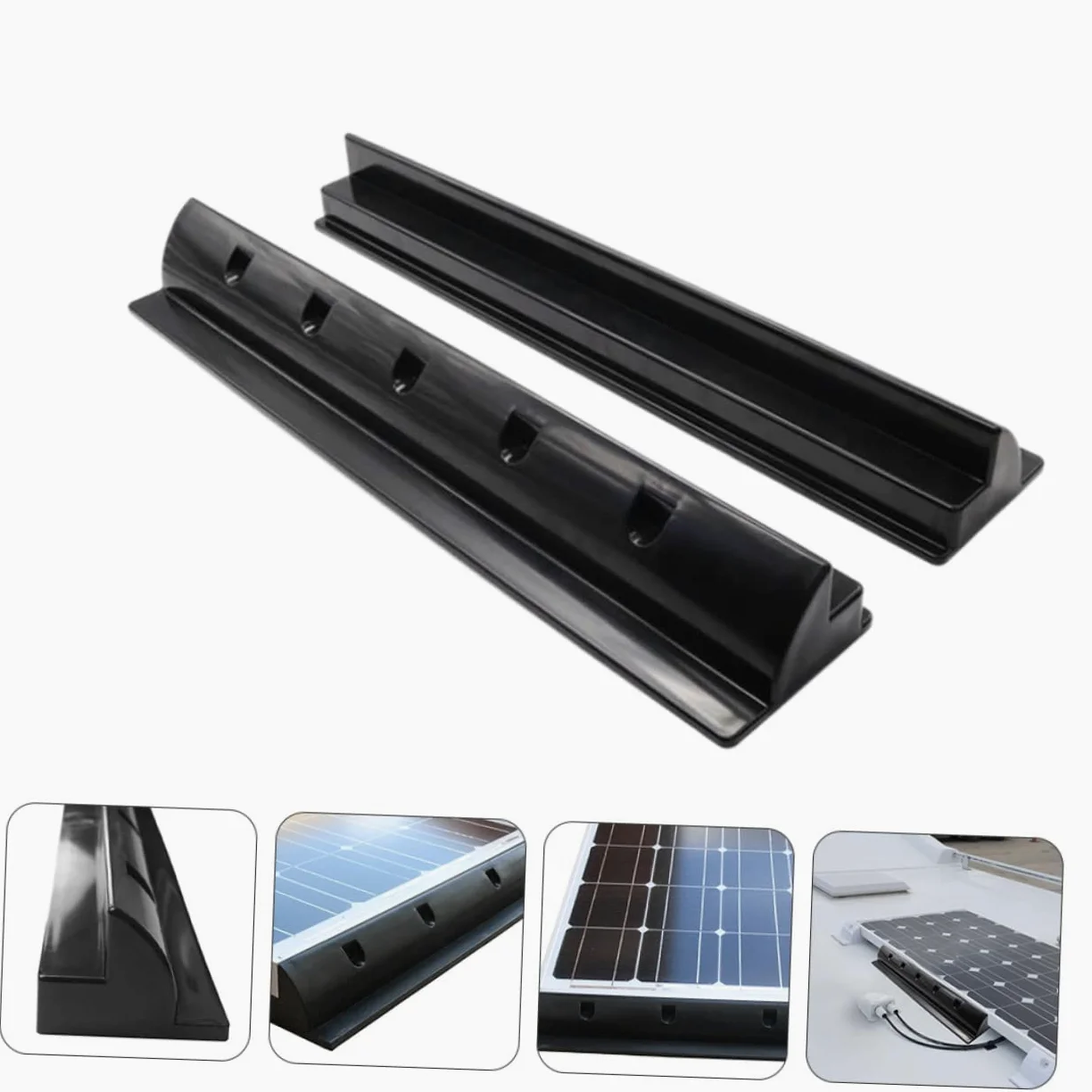 TOYANDONA 2piezas Montaje Solar Para Paneles Solares Soporte De Abs Para Techo De Barcos Caravanas y Autocaravanas Estructura Montada Para Paneles Solares