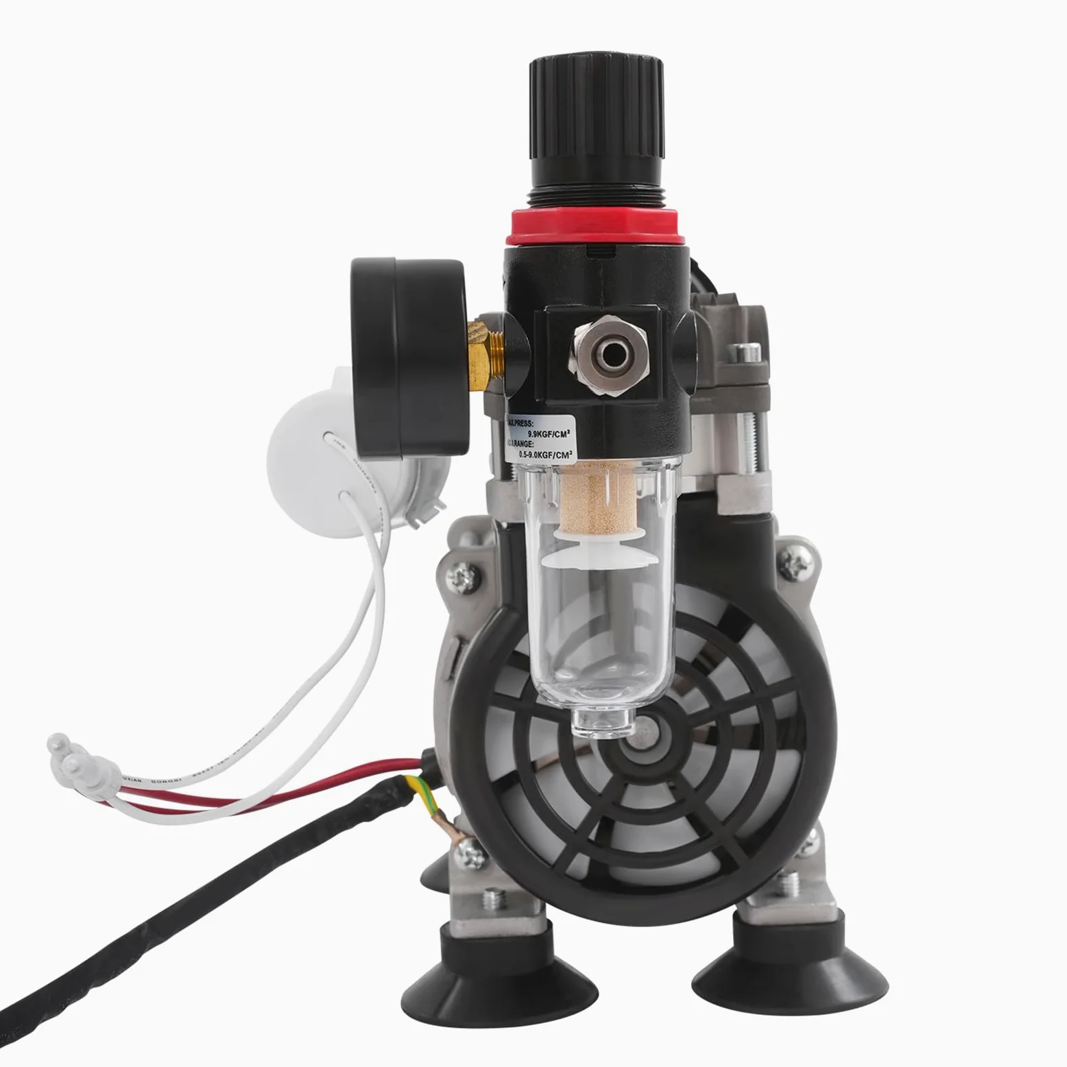 Bomba de vacío 230 W 40 PSI sin aceite para la industria de laboratorio | 1400 rpm, -90 Kpa Unterdruck,56 Db GeräUscharm,Kupfermotor,Wartfrei,AluminiumgehäUse