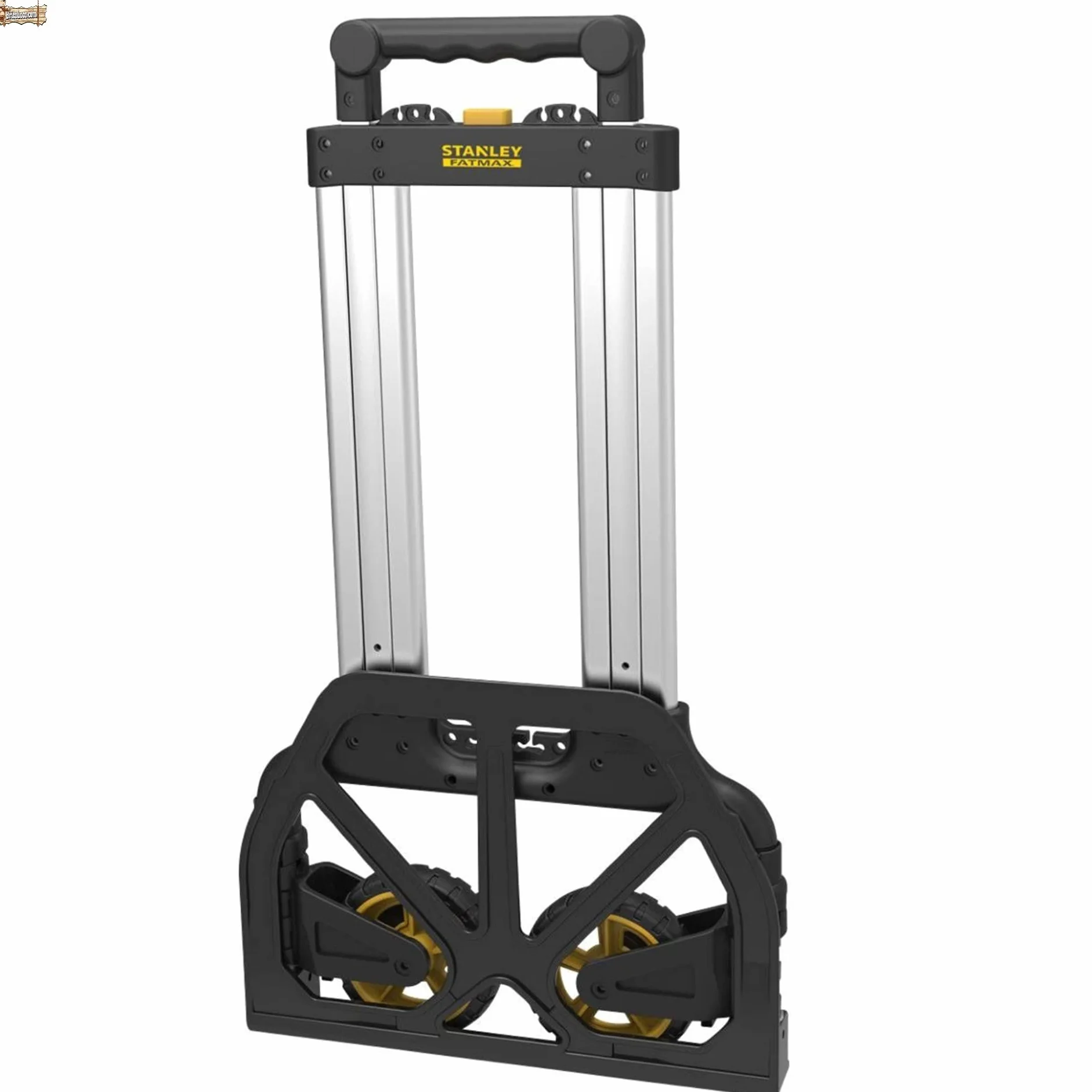 BricoLoco Carretilla Plegable de Aluminio Profesional, de Mano de Carga. hasta 70 kgs. Almacén, mudanza. Ligera y Robusta. Asa Regulable. Diseño Compacto.