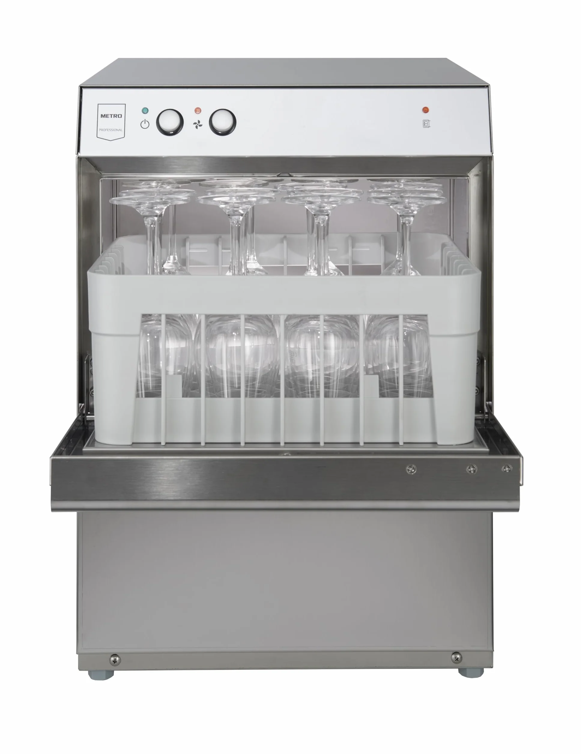 METRO Professional Lavavasos GGW1035E, 41,5 x 46,5 x 59,5 cm, 230 V, 30 ciclos de lavado/h, cesta 35 x 35 cm, sin bomba de desagüe