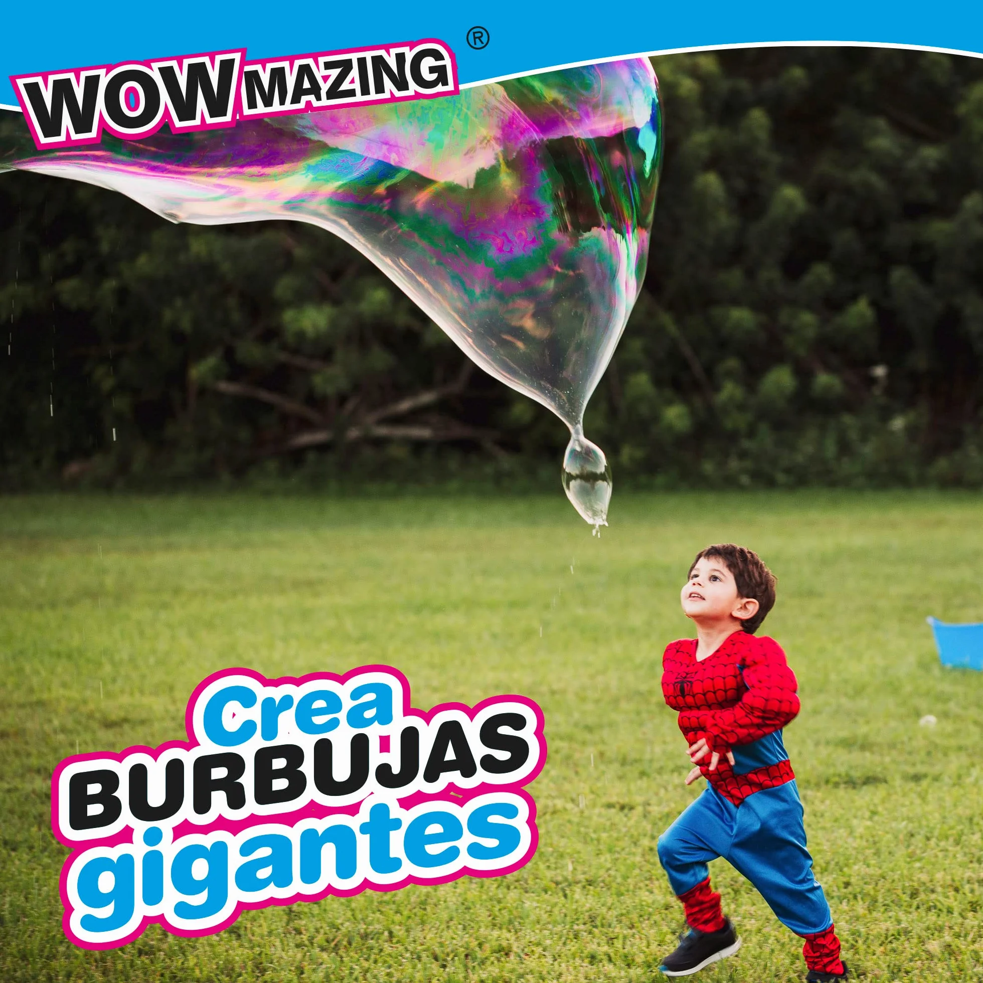 COLORBABY WOWmazing kit 5 sobres recambio jabón concentrado burbujas gigantes pomperos niños