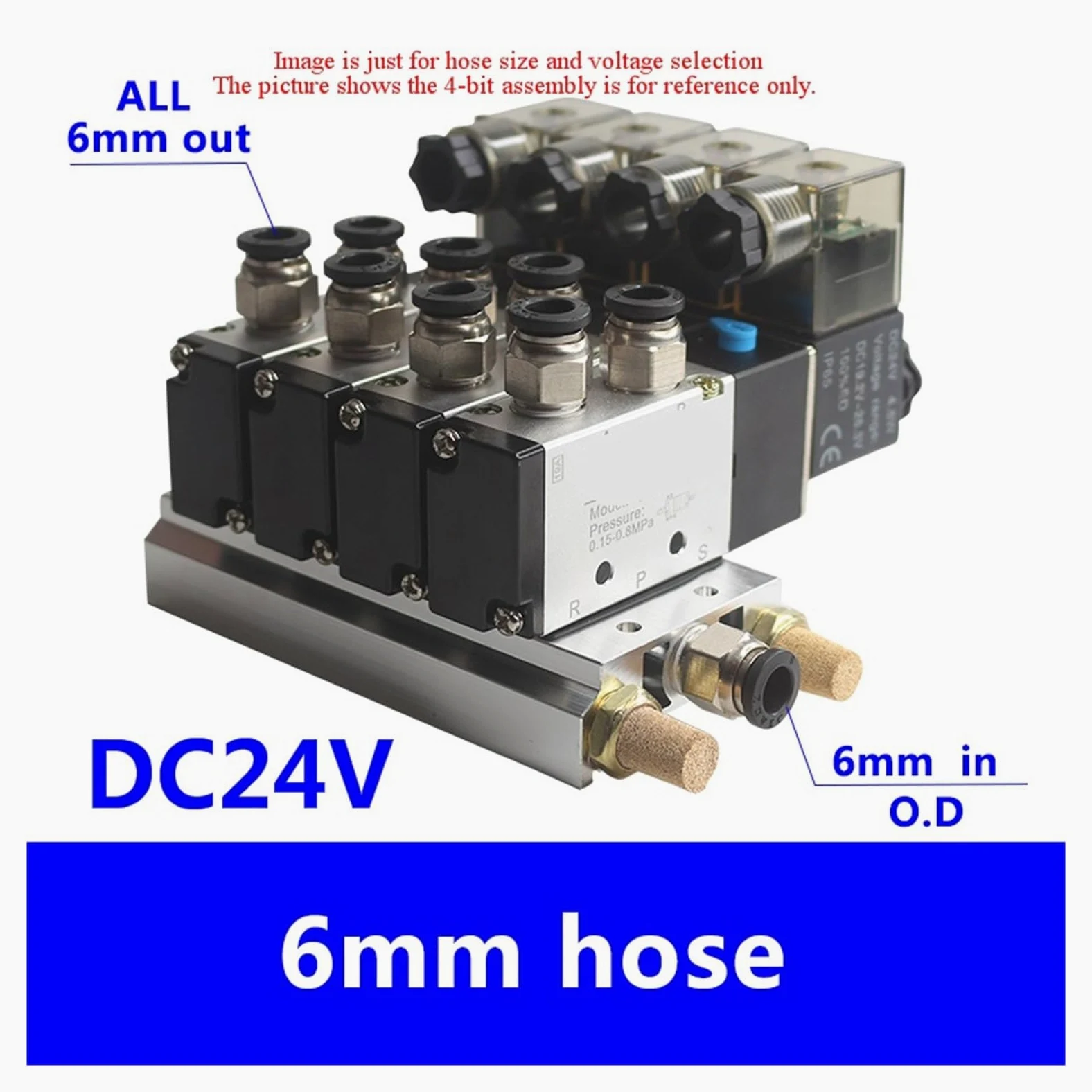 Válvula neumática de colector 4v210-08, Grupo de electroválvulas 5/2, Isla de válvulas, válvula inversora de Cilindro, Distribuidor neumático(3 Combinations)