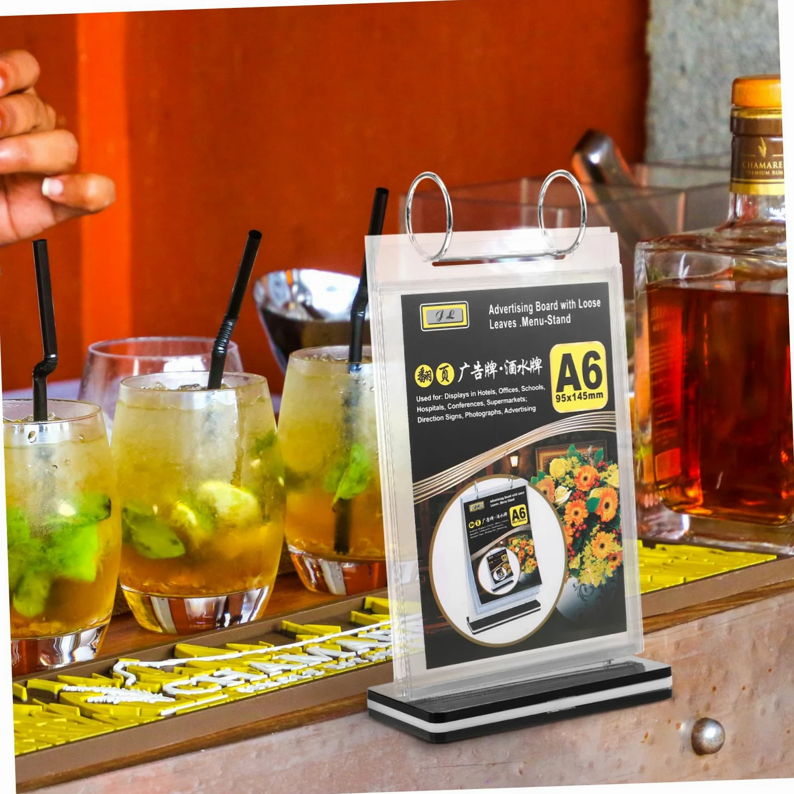 11piezas Soporte De Menú Transparente De Pvc Base Para Restaurantes Exhibidor De Carteles De Mesa Cafeterías y Bodas