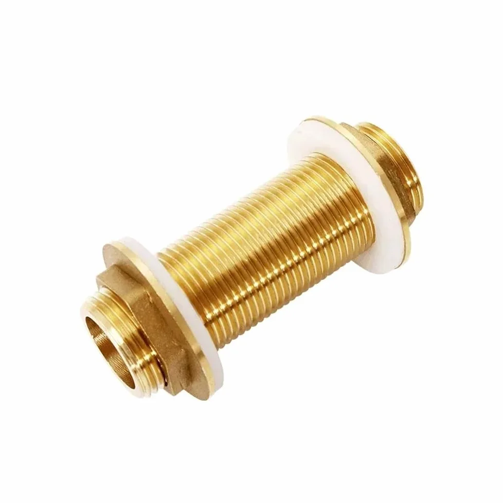 Conector de tubería de latón roscado completo macho BSP de 1/4", 3/8", 1/2" y 3/4", BSP1I2 L 50 mm