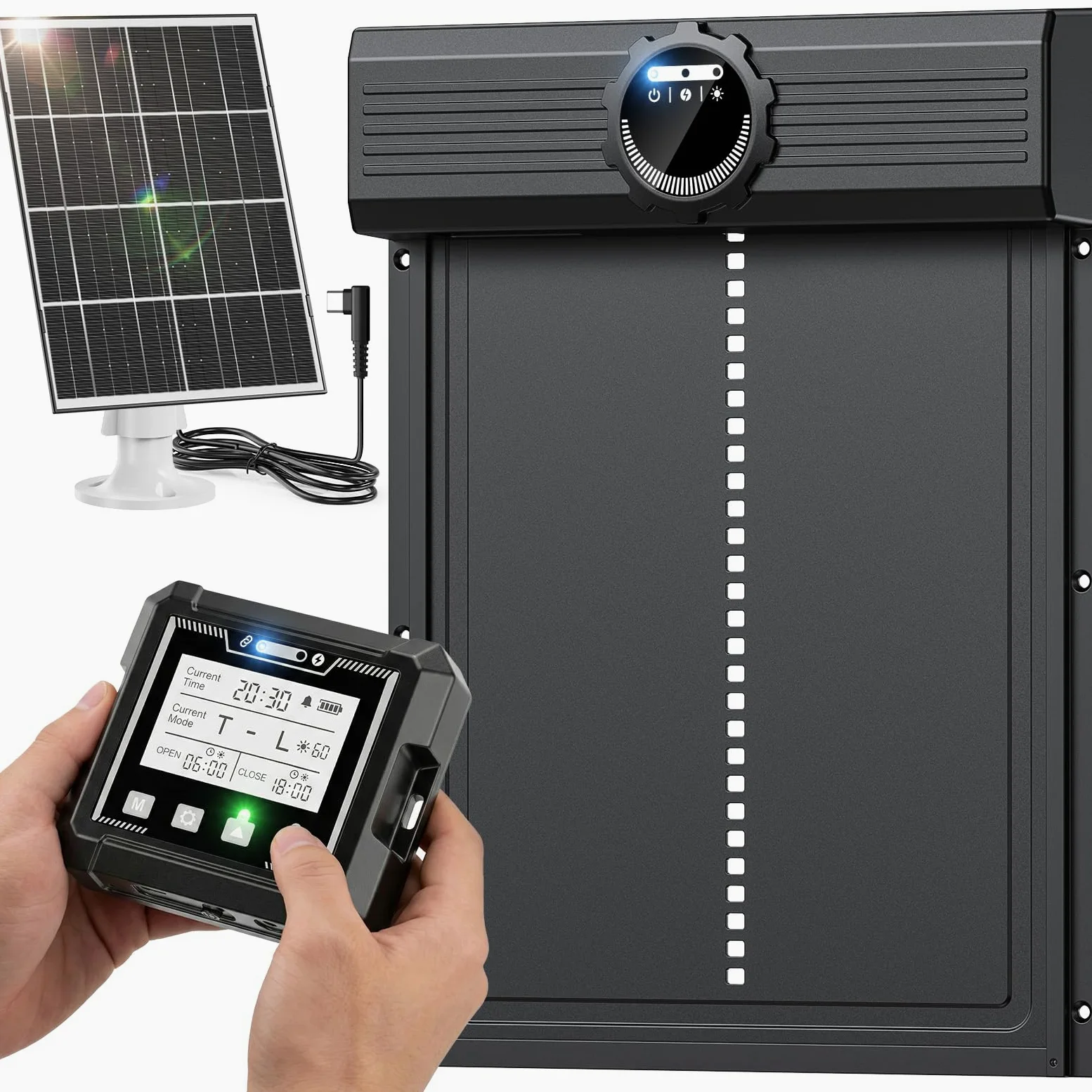 Puerta Gallinero Automático Solar
