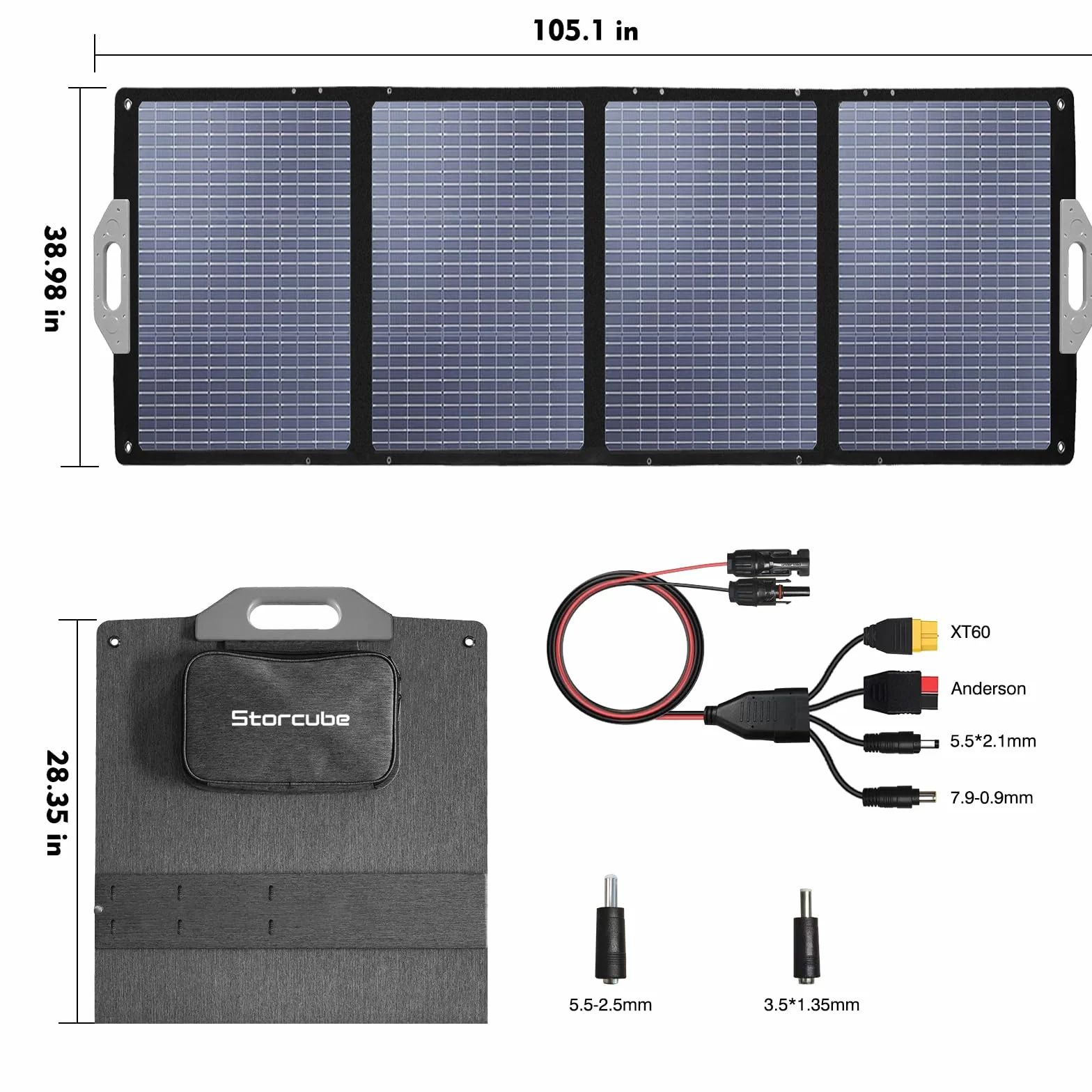 Panel Solar Plegable 400W – Módulo Fotovoltaico/Cargador Solar para Estación de Energía Portátil y Generador Solar, Estanqueidad IP67, Panel Fotovoltaico Portátil