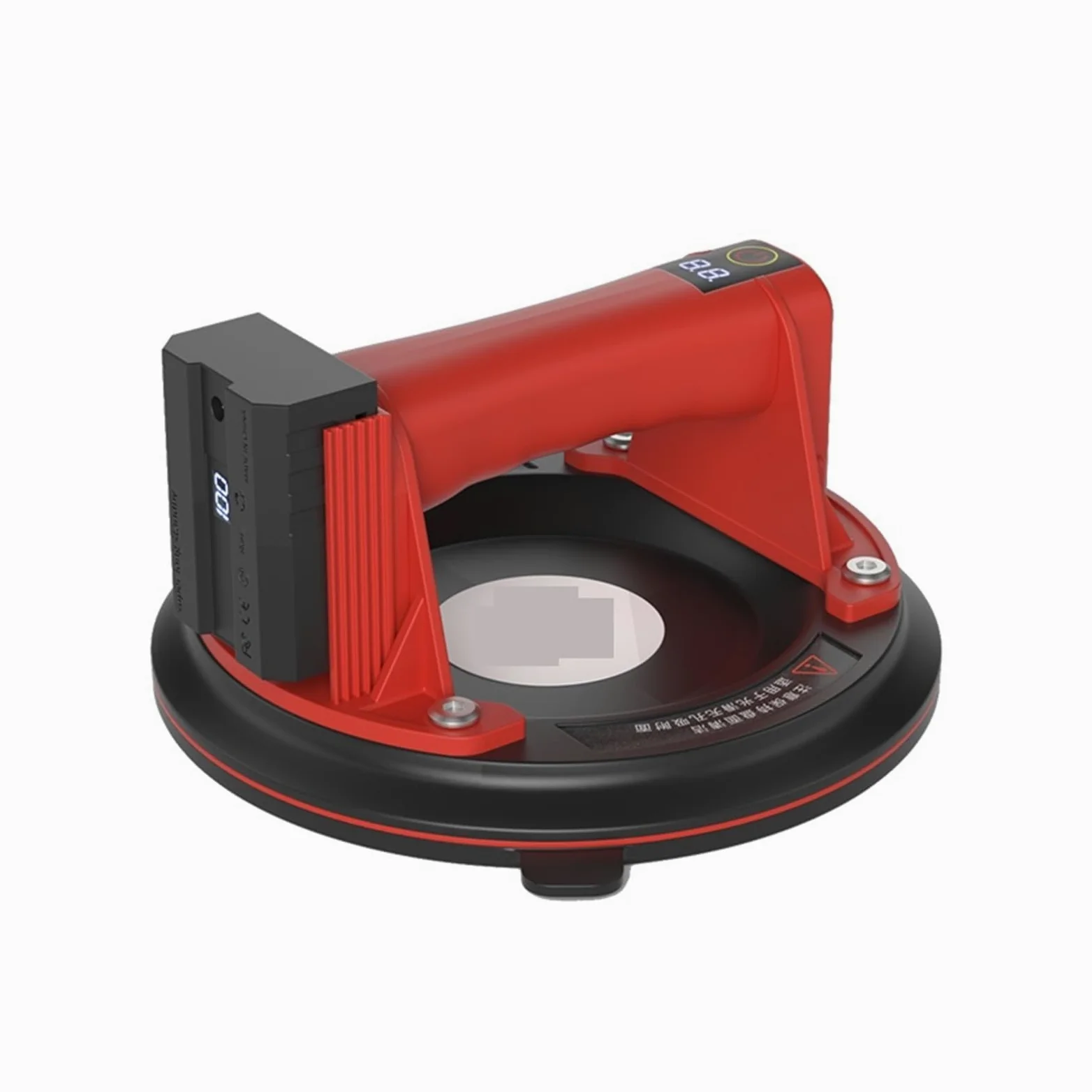 ventosa de vacío, Ventosa de vacío eléctrica 2800mAh for azulejos vidrio, ventosa Industrial 8 pulgadas con capacidad carga 200kg y bomba aire(Red Plastic Box)