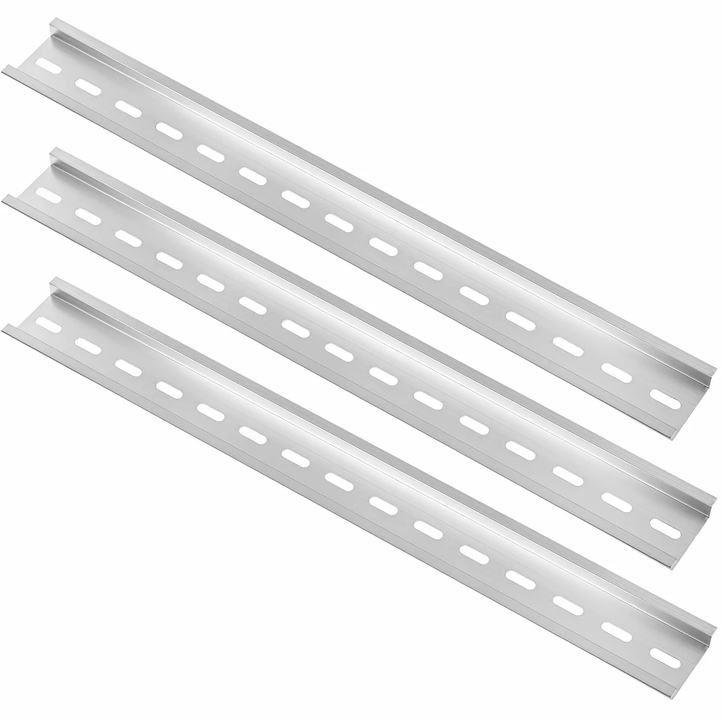QWORK 3 Piezas Riel Din 35 mm 7.5 mm 300 mm Carril De Montaje
