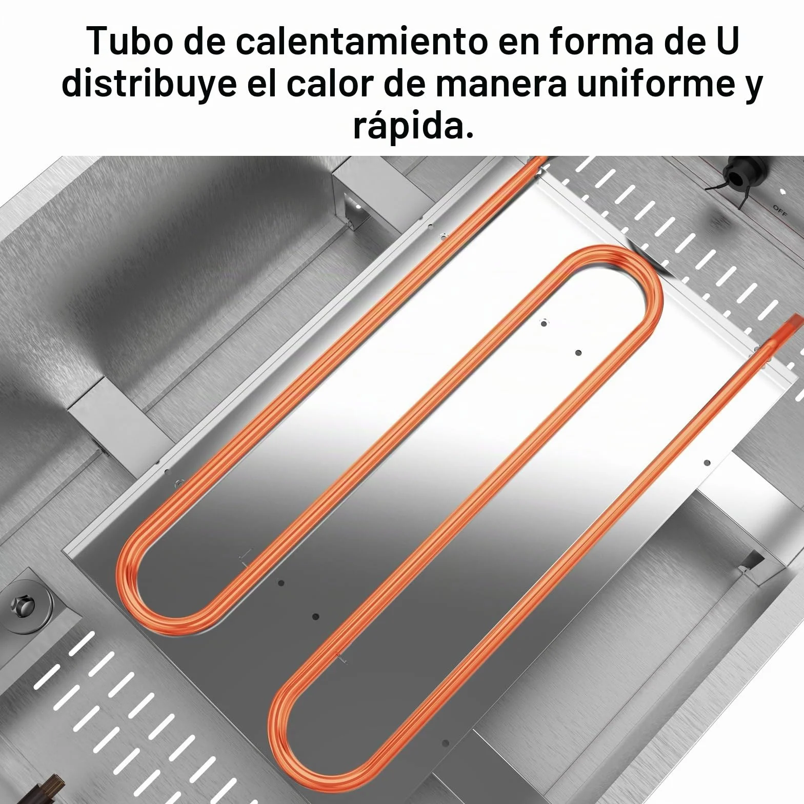 Valgus Calentador de Alimentos Comercial de Acero Inoxidable de 4 Secciones y 15L Servidor Buffet con Tapa y Grifo para el hogar, Catering, restaurantes