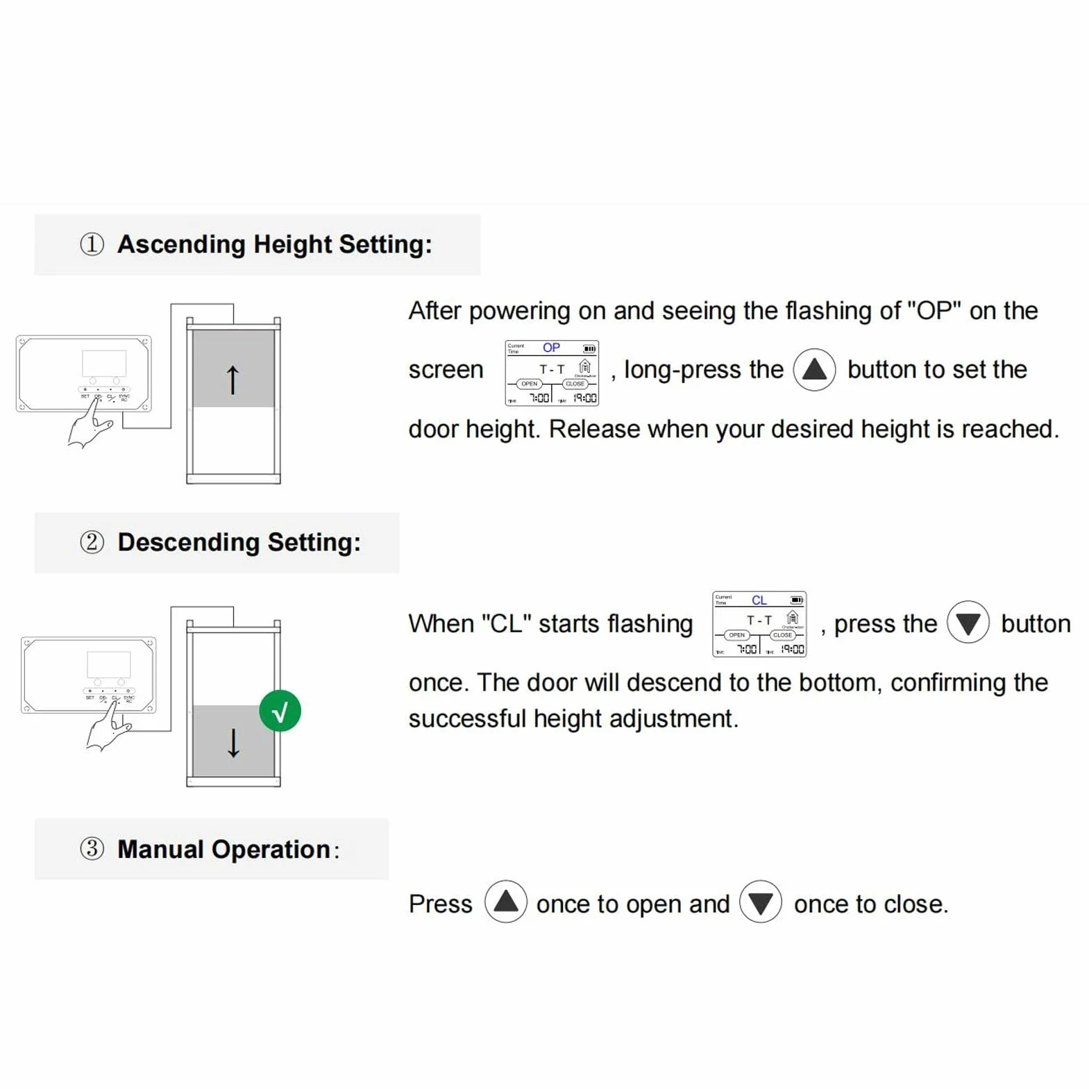 HEEPDD Abridor Automático de Puerta para Gallinero, de Aluminio Resistente a la Intemperie, con Control Remoto, Eléctrico, con Temporizador y Pantalla LED HD para (Enchufe de la UE 100-240V)