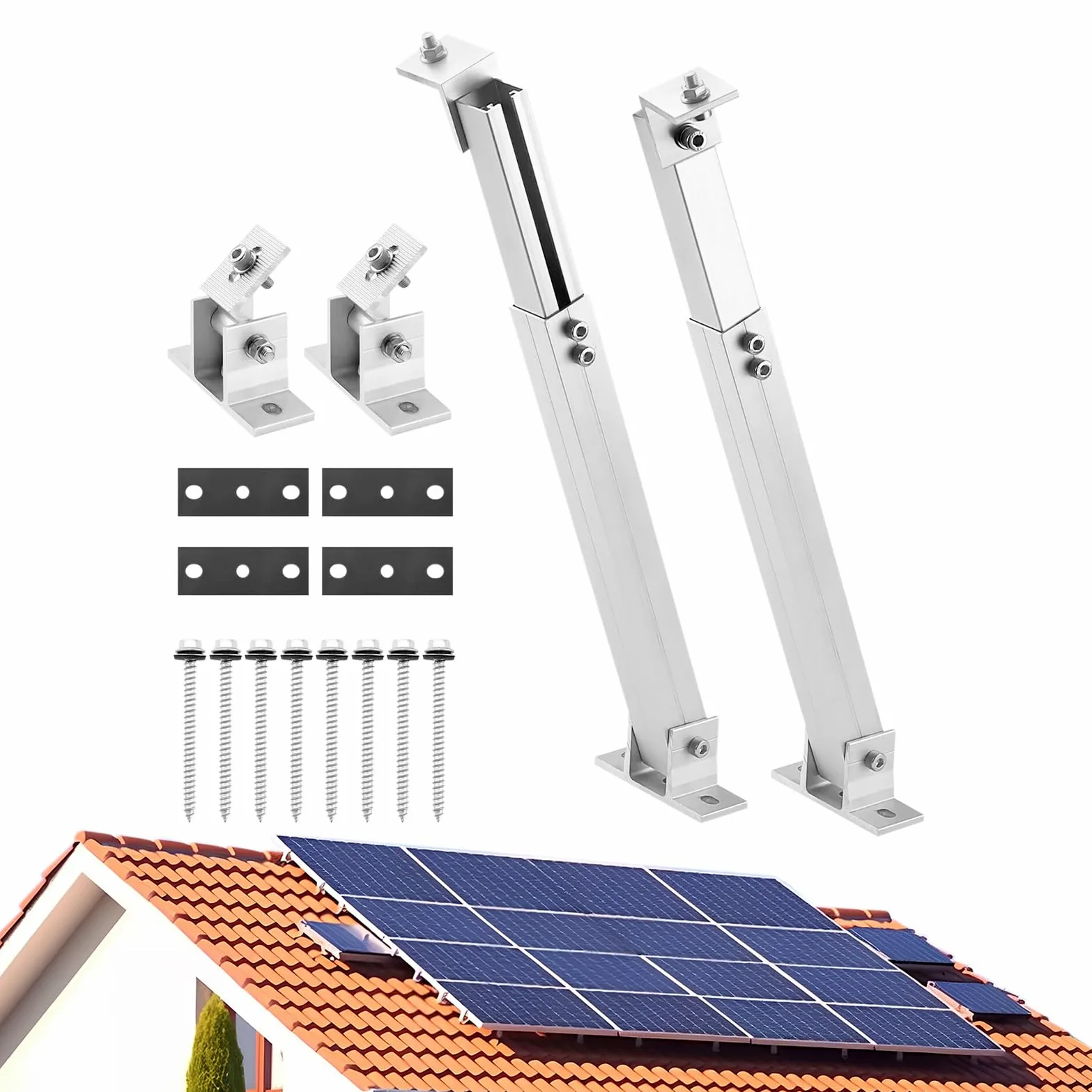 Soporte de Montaje fotovoltaico: ángulo de aleación, Hardware de | instalación de energía Solar, Estructura de sujeción de Panel Modular, Kit de Bastidor utilitario | Conjunto de Soporte de In