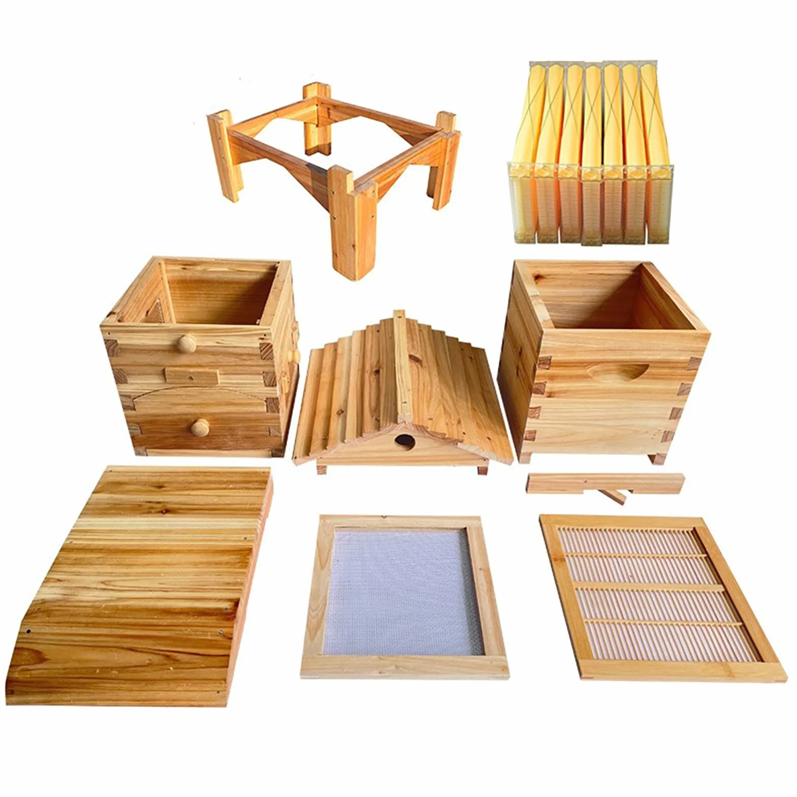 Colmena de Abejas Autofluyente Flow Hive, Caja de Madera Completa para Abejas con Kit de Inicio para Colmena de Miel