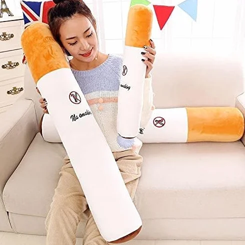 Cojín para Dormir cilíndrico Creativo para Fumar, Almohada para Cigarrillos