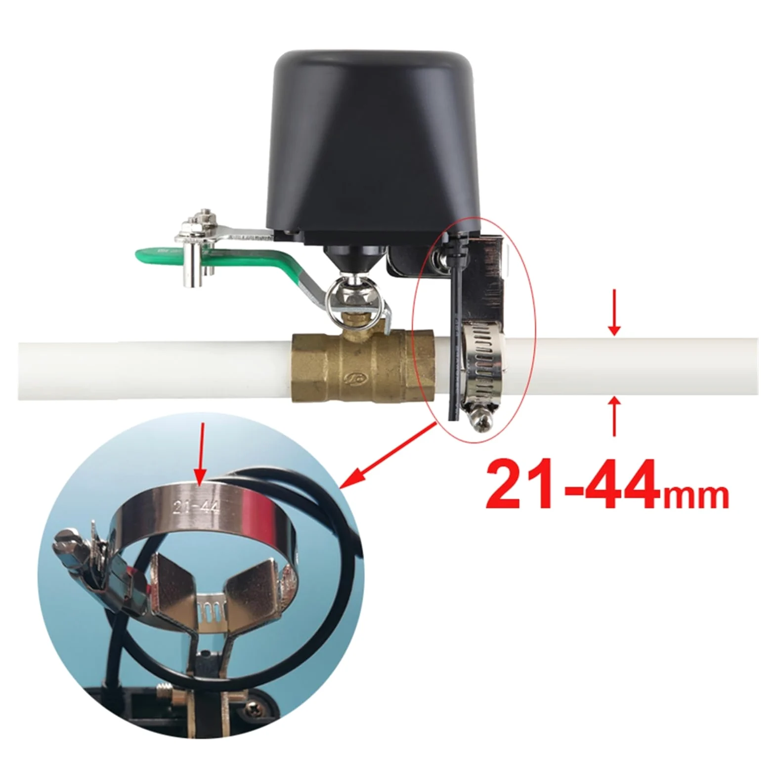 Zigbee 1/2 "3/4" 1 "Wifi Inteligente Control De Manipulador Gas Válvula Agua DN15/20/25 Controlador Automático Tuya(Wifi version)