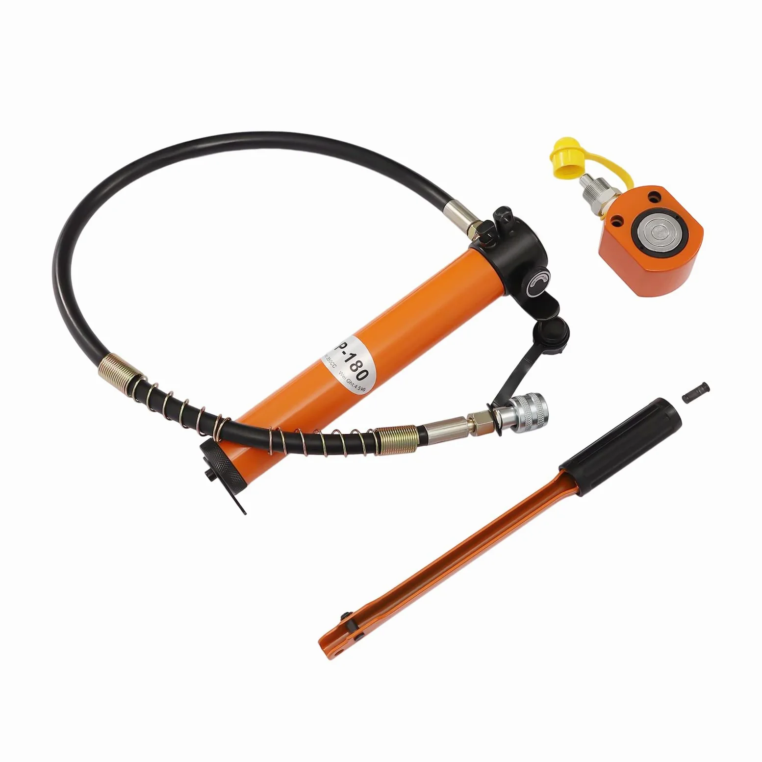 Bomba de mano hidráulica cilindro hidráulico elevador cilindro prensa cilindro hidráulico 10T con bomba hidráulica manual 70Mpa 350CC BSY-10&CP-180 Kit de bomba hidráulica manual