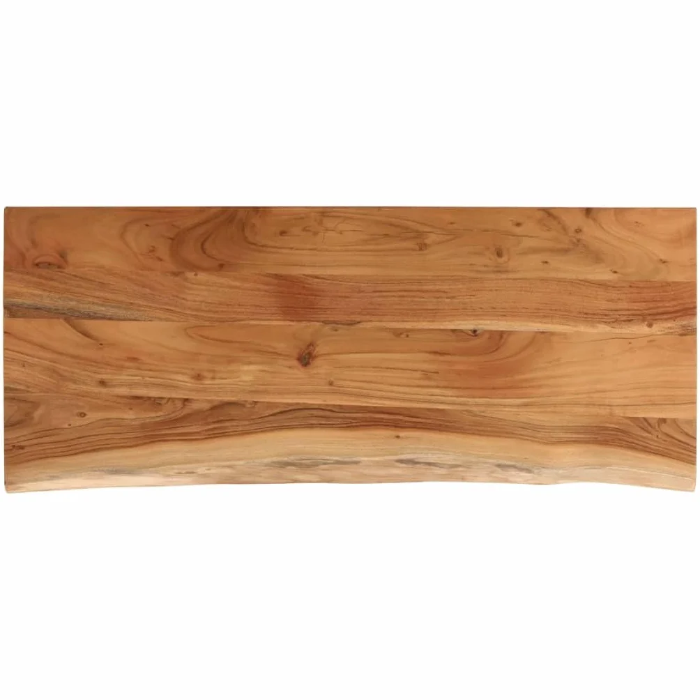 vidaXL Tablero Rectangular, Superficie de Mesa Auxiliar, Tablero de Repuesto, Superficie de Comedor, Madera de Acacia Borde Vivo 100x40x3,8 cm
