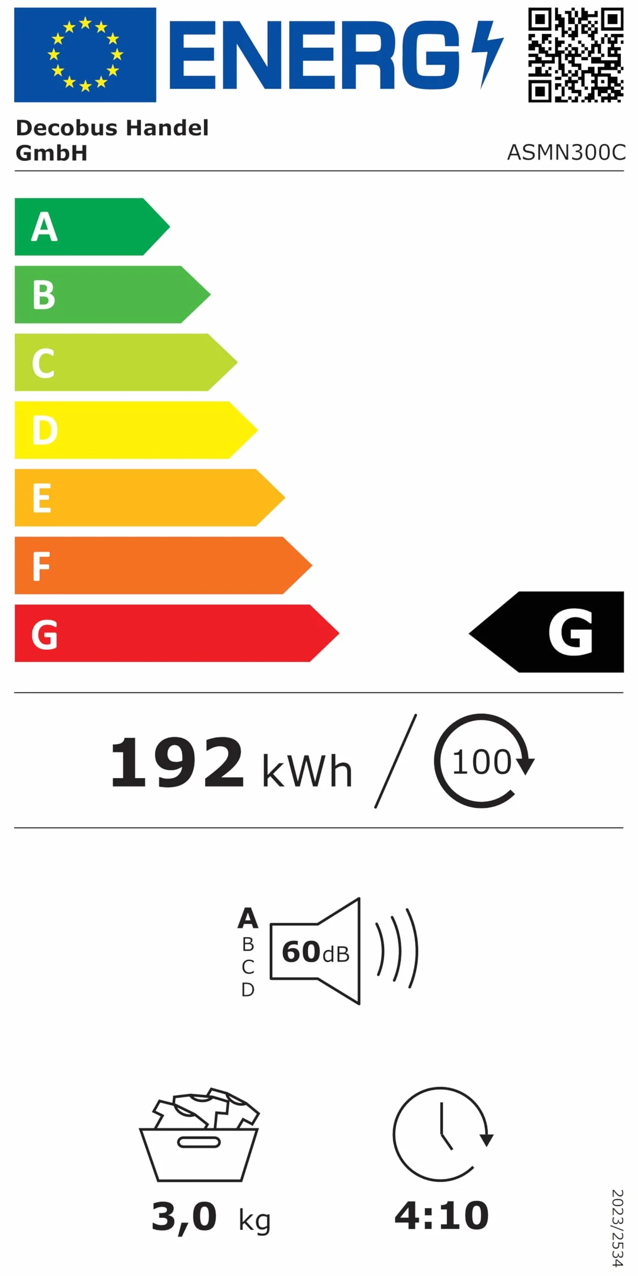 Secadora de Evacuación 4 kg Pantalla LED 6 Programas Carga Frontal 850 W Montable en Pared Tambor Inox 58x48x40 cm Blanco