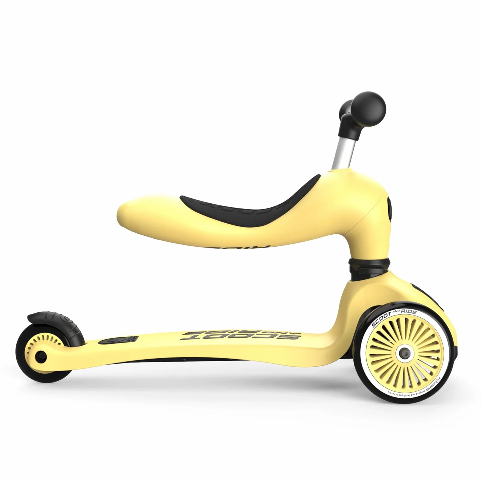 Scoot and Ride Highwaykick 1 Limone 2 in 1 con seduta regolabile in Altezza per Bambini 1-5 Anni
