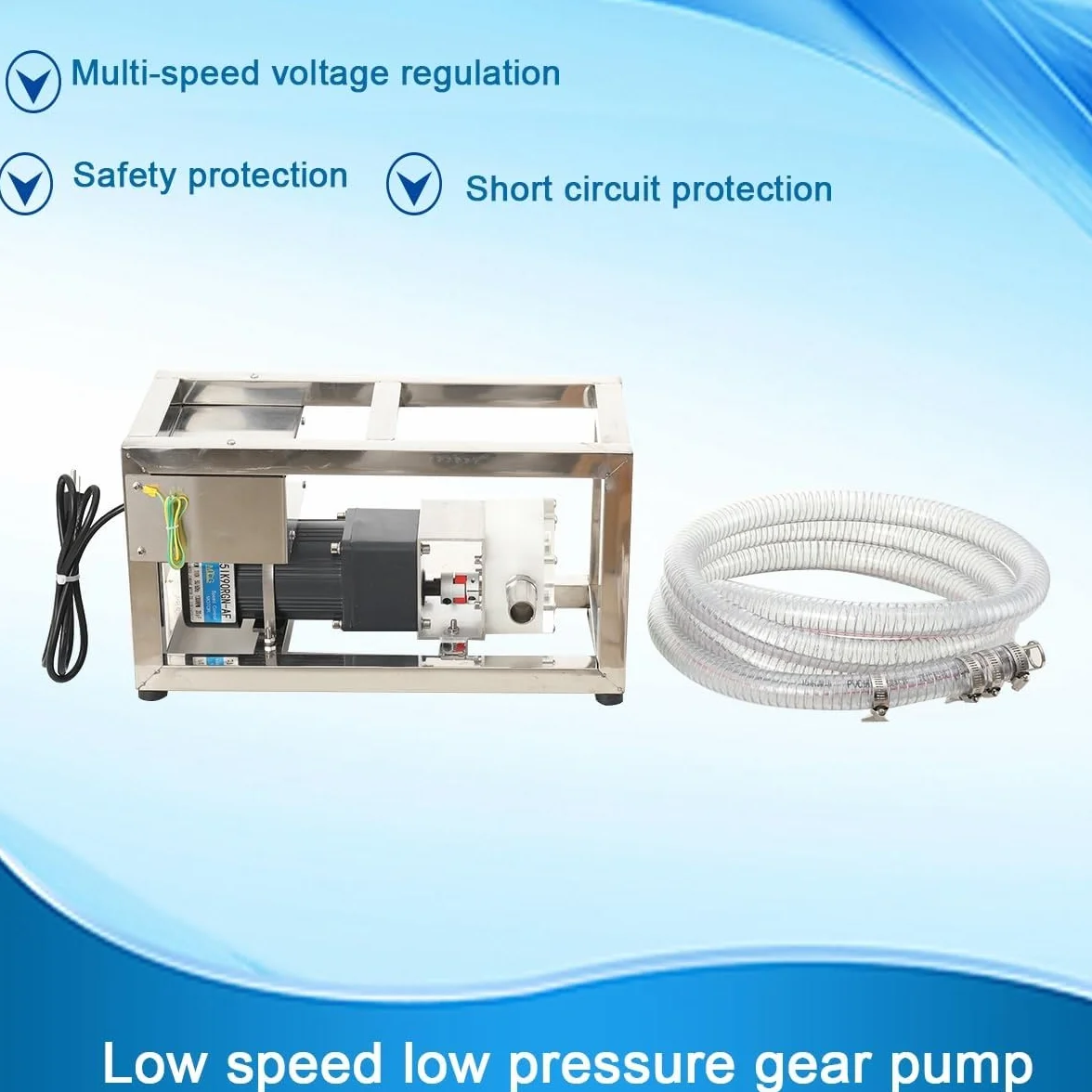 Bomba de Transferencia de Miel de 10 l/min, Bomba para Miel líquida con Velocidad Ajustable, Bomba para Pasta líquida Viscosa con Tubo de 3 m, Equipo de Bombeo eléctrico de Engranajes