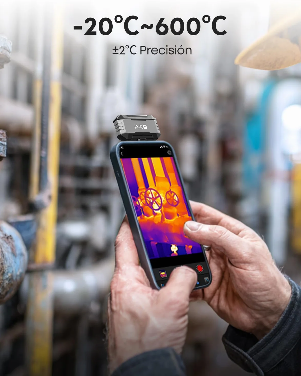 Cámara térmica Thermal Master P1 para iPhone 15/16 y Android, cámara infrarroja térmica con resolución IR X³ 320x240, -20℃-600℃, inspección del hogar, zoom 15x