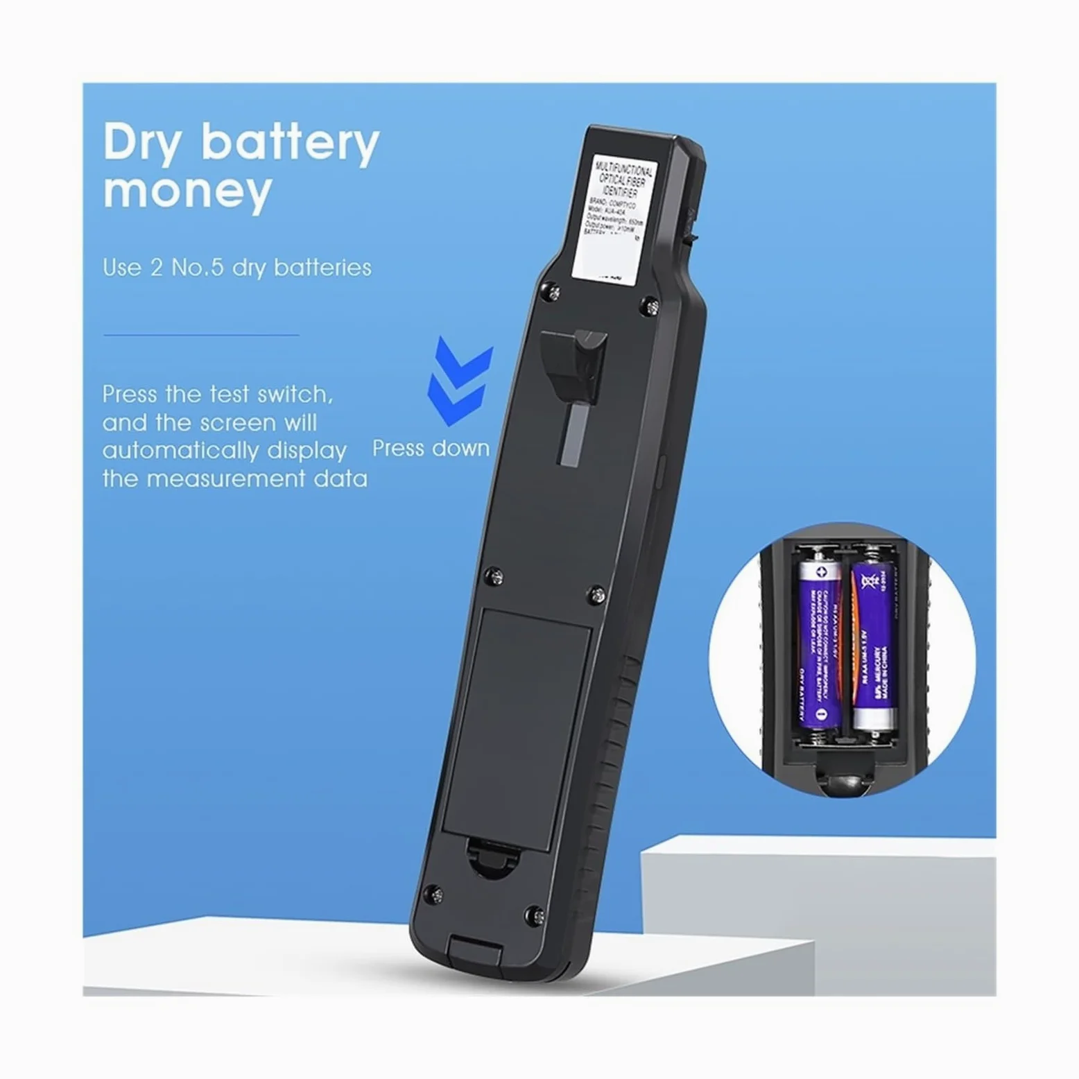 Identificador De Fibra Óptica+VFL+luz LED Con Localizador Visual De Fallas Incorporado De 10 Mw Identificador De Fibra Óptica(40D)