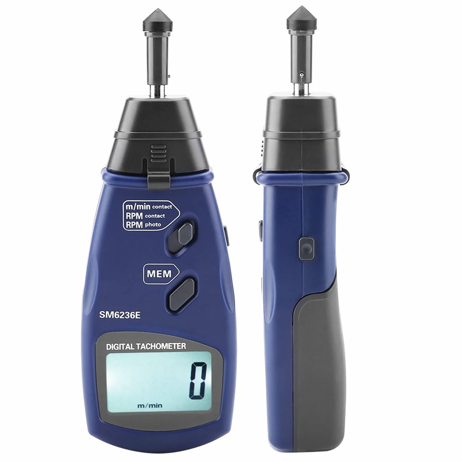 Tacómetro Profesional de Contacto Láser sin Contacto 2.5-99,999 RPM 5 Dígitos 18 Mm LCD Digital Medidor de Rotación Probador