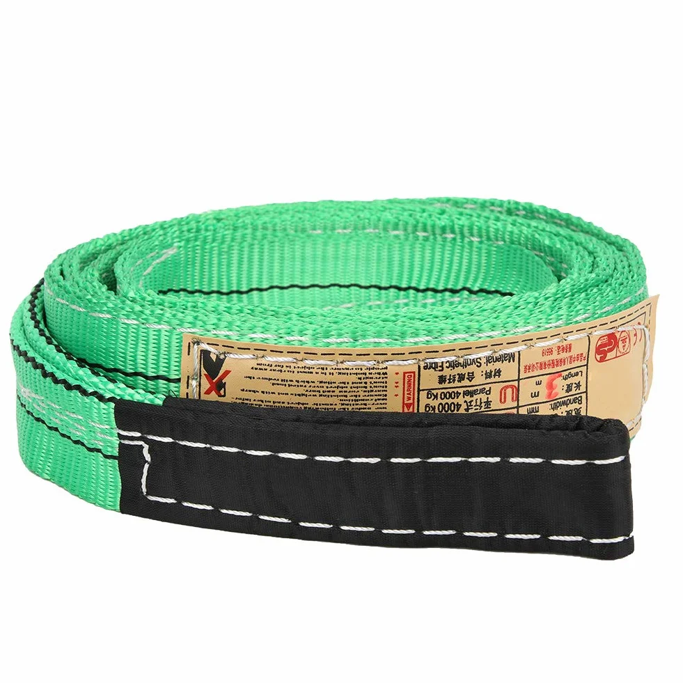 Eslinga de poliéster 3 m x 50 mm 30 Ton verde para elevación industrial