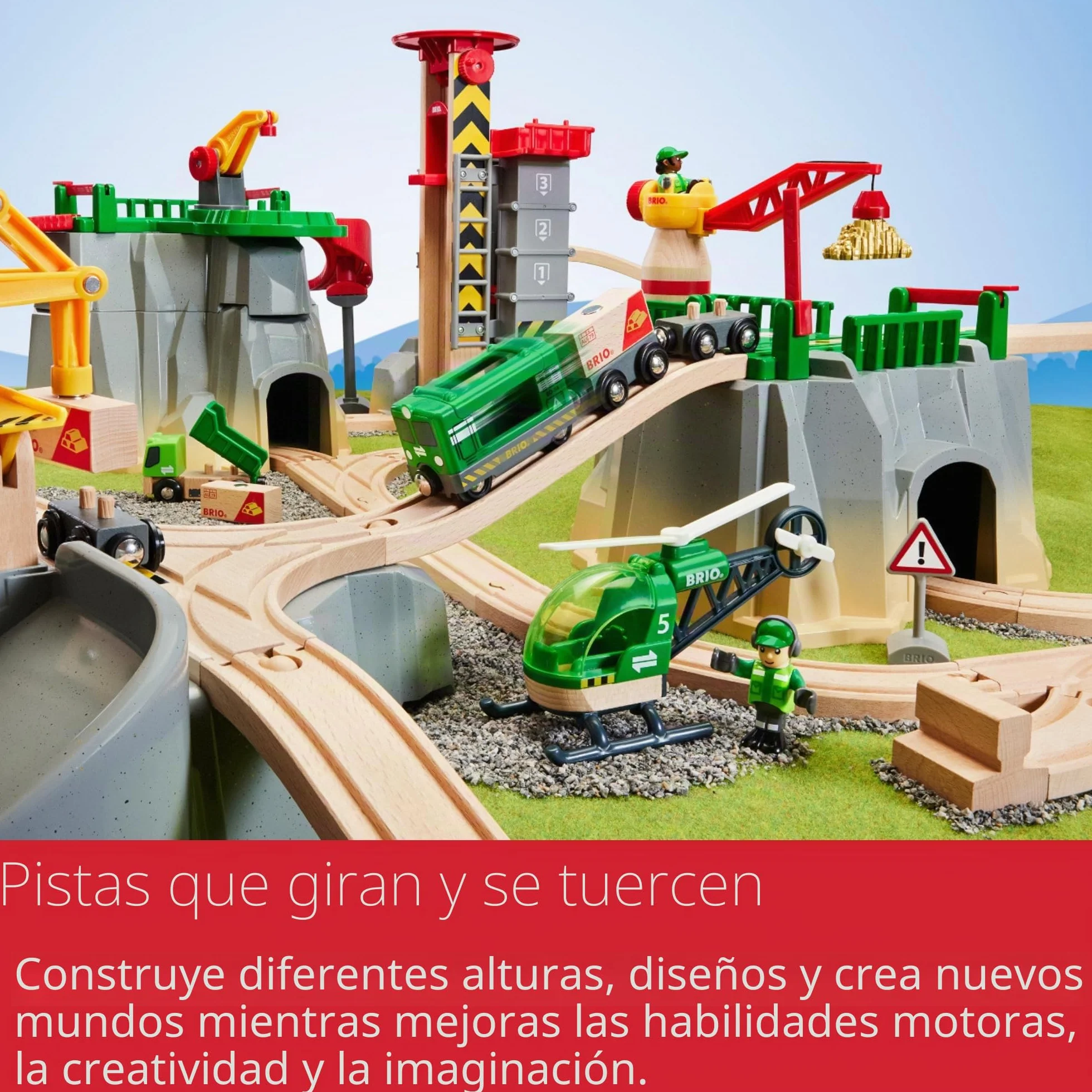 BRIO World Set de Carga de montaña, Circuito de Tren, 49 Piezas