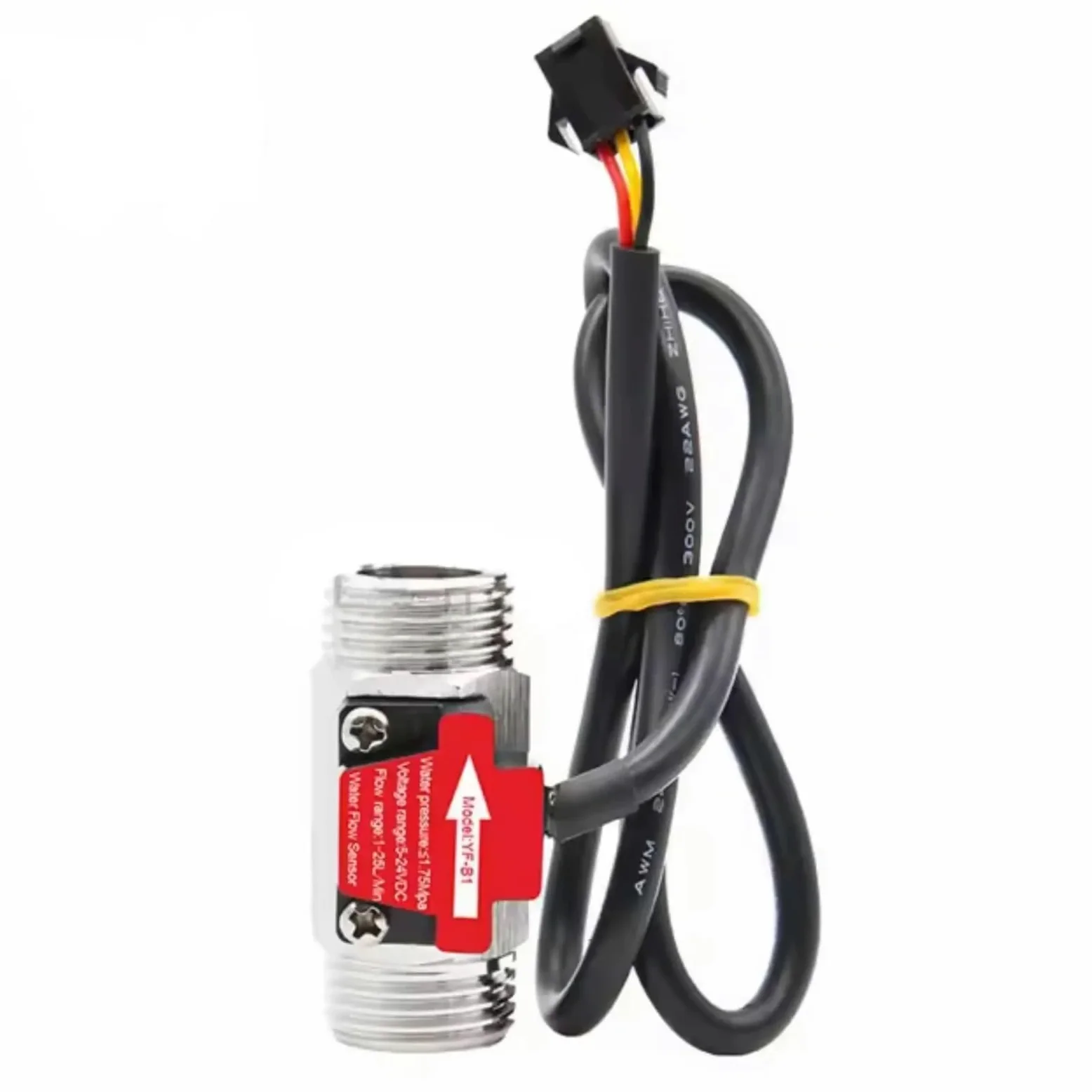 Sensor de flujo de agua de acero inoxidable de 1,27 cm, 1,75 MPa DC3,5 ~ 24 V NPN, sensor de interruptor de flujo de turbina