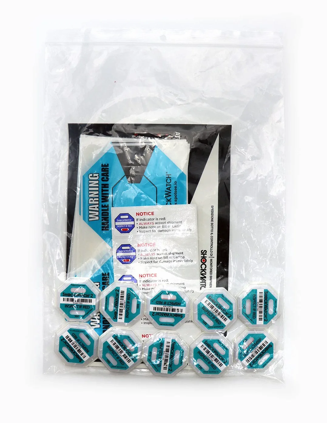 ShockWatch 2 Indicador de Impacto 10G Turquesa Pack 10 Unidades