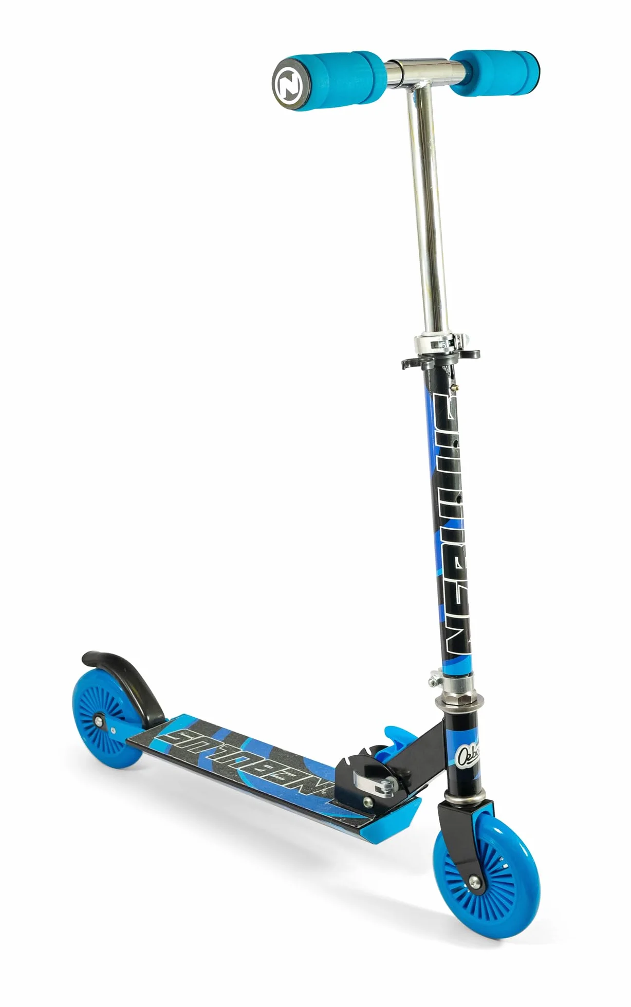 Ozbozz Nebulus Adjustable Scooter Pink Black Kids Two Wheel Foam Handle Grip
